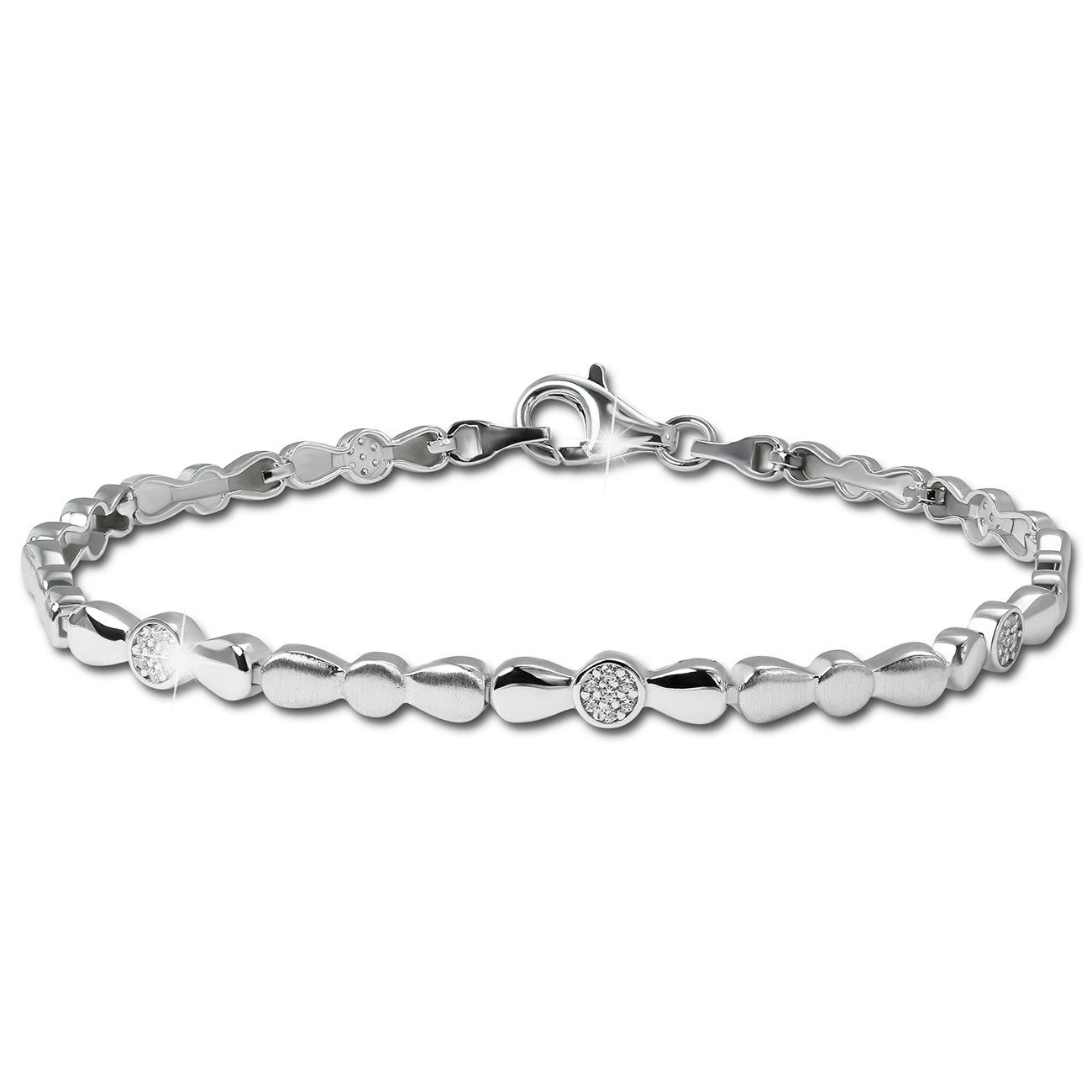 SilberDream Schmuckset SilberDream Schmuck Set Design Zirkonia (2-tlg., Schmucksets), Damen Schmucksets Design aus 925 Sterling Silber, Farbe: weiß, silber