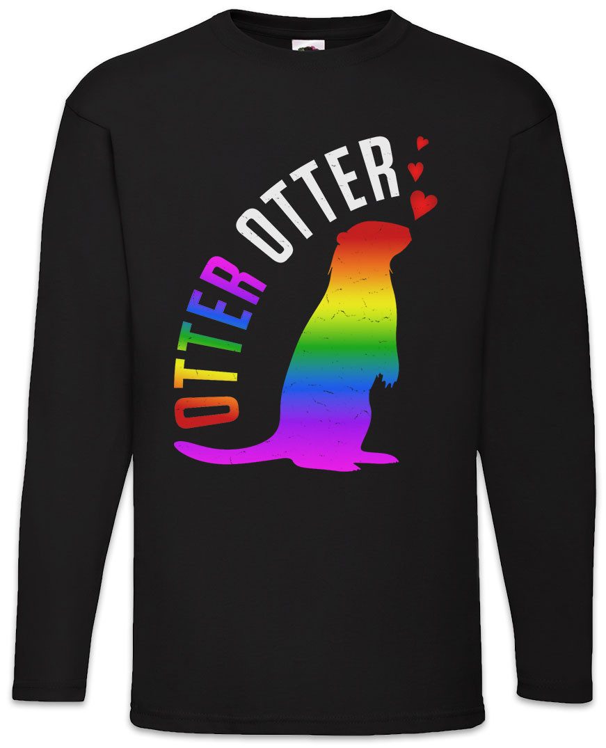 Urban Backwoods Langarmshirt Otter Otter Langarm T-Shirt Gay Lesbian Trans Queer LGBTQ Wildlife (1-tlg) lontra Nutria Fischotter Seeotter
