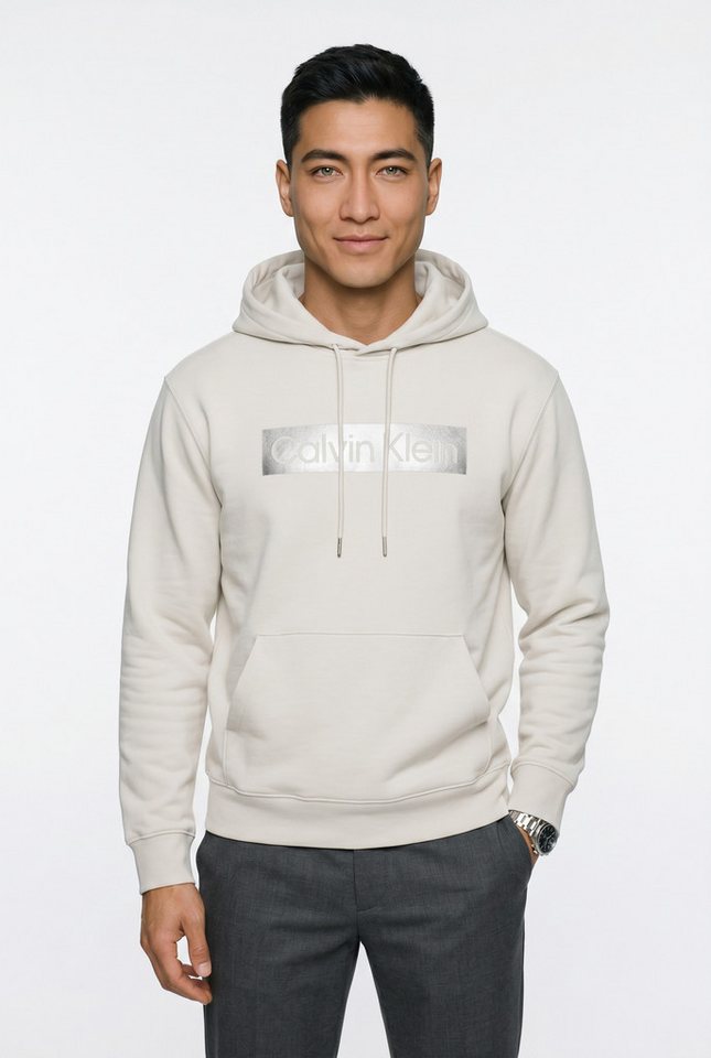 Calvin Klein Jeans Kapuzensweatshirt Kapuze mit Kordelzug, Regular Fit, Logodruck