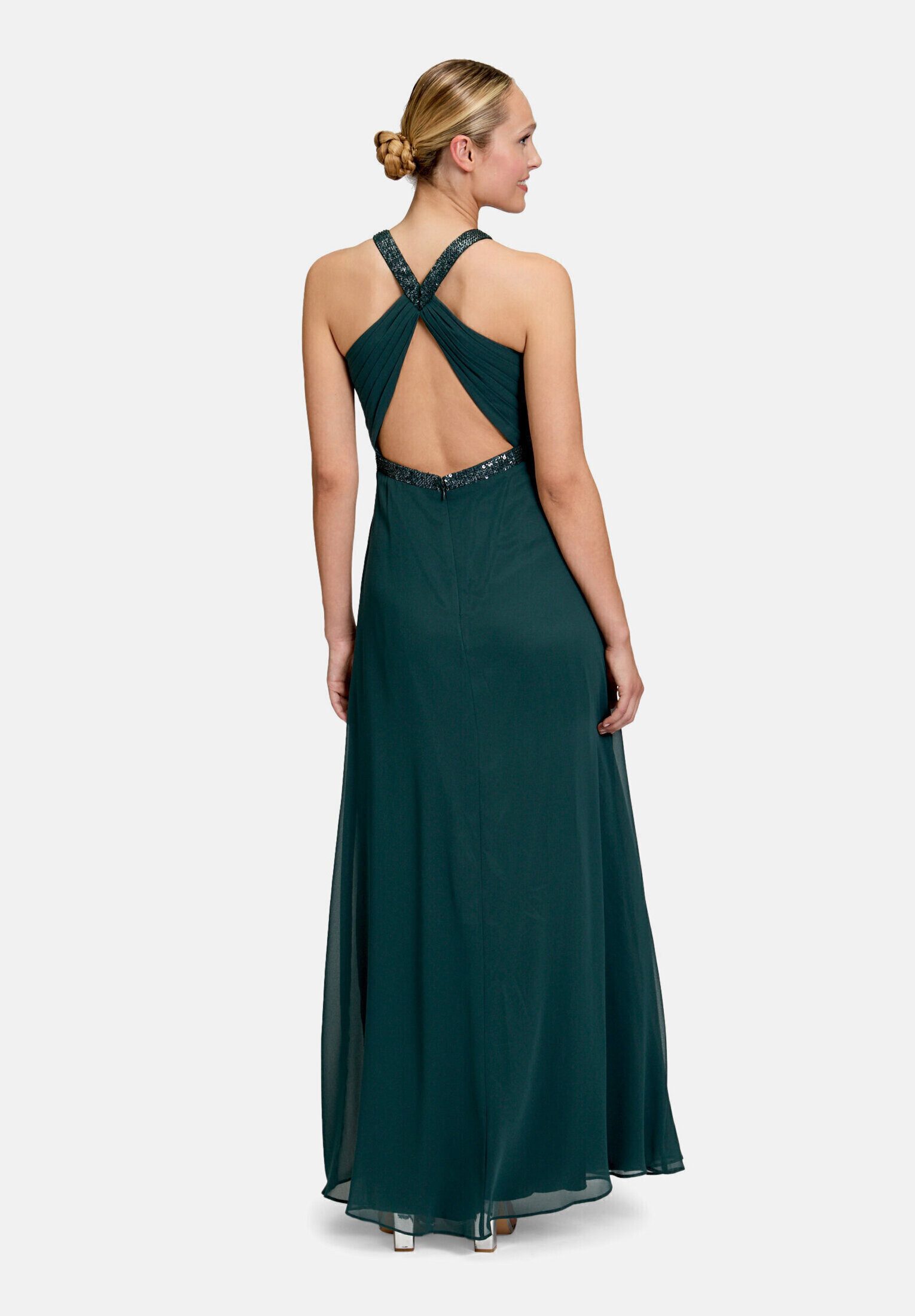 Vera Mont Abendkleid Damen rückenfrei Pailletten