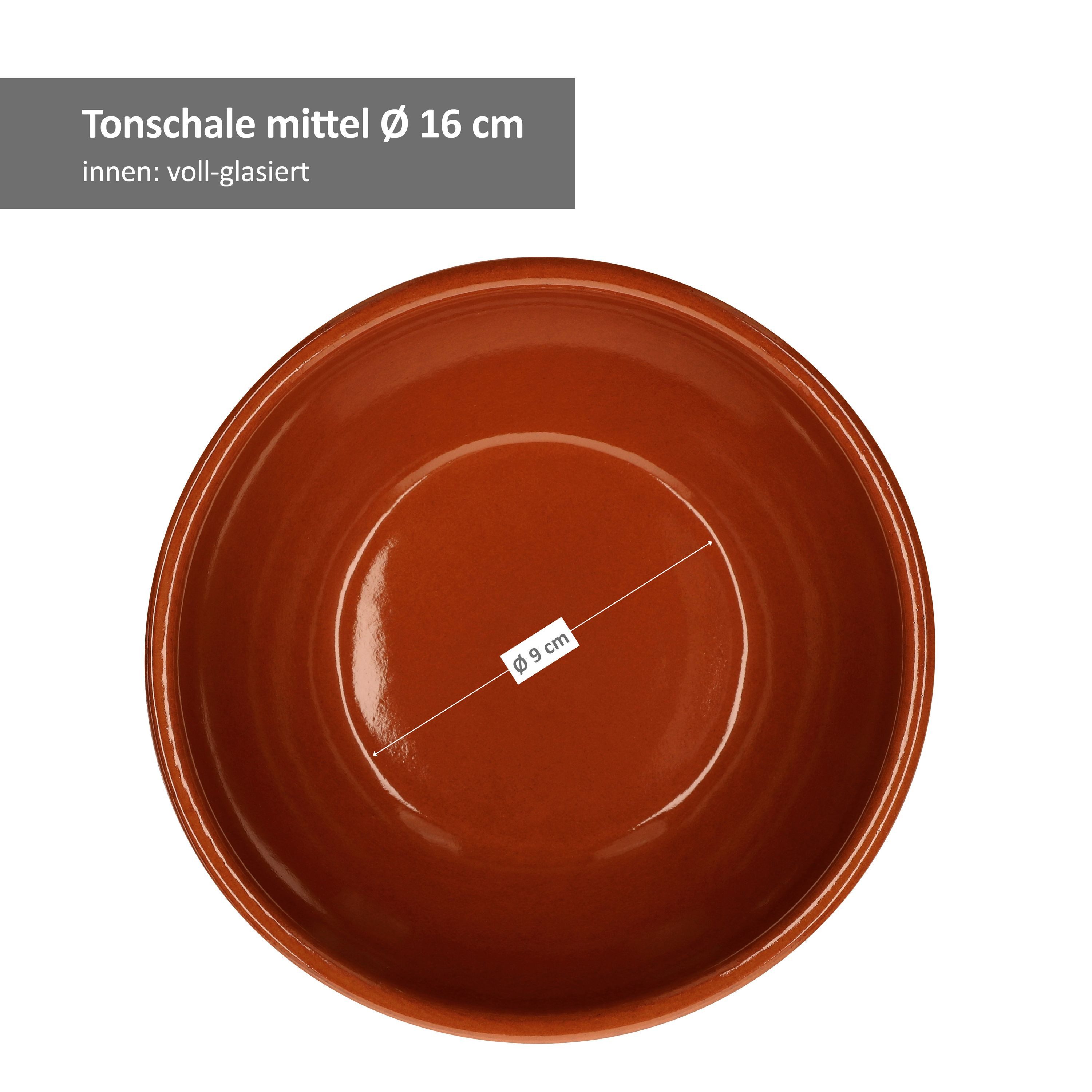 MamboCat Servierschale 6er Set Tonschale 15cm braun glasiert 650ml - 99538, Steingut – Bild 3 von 3
