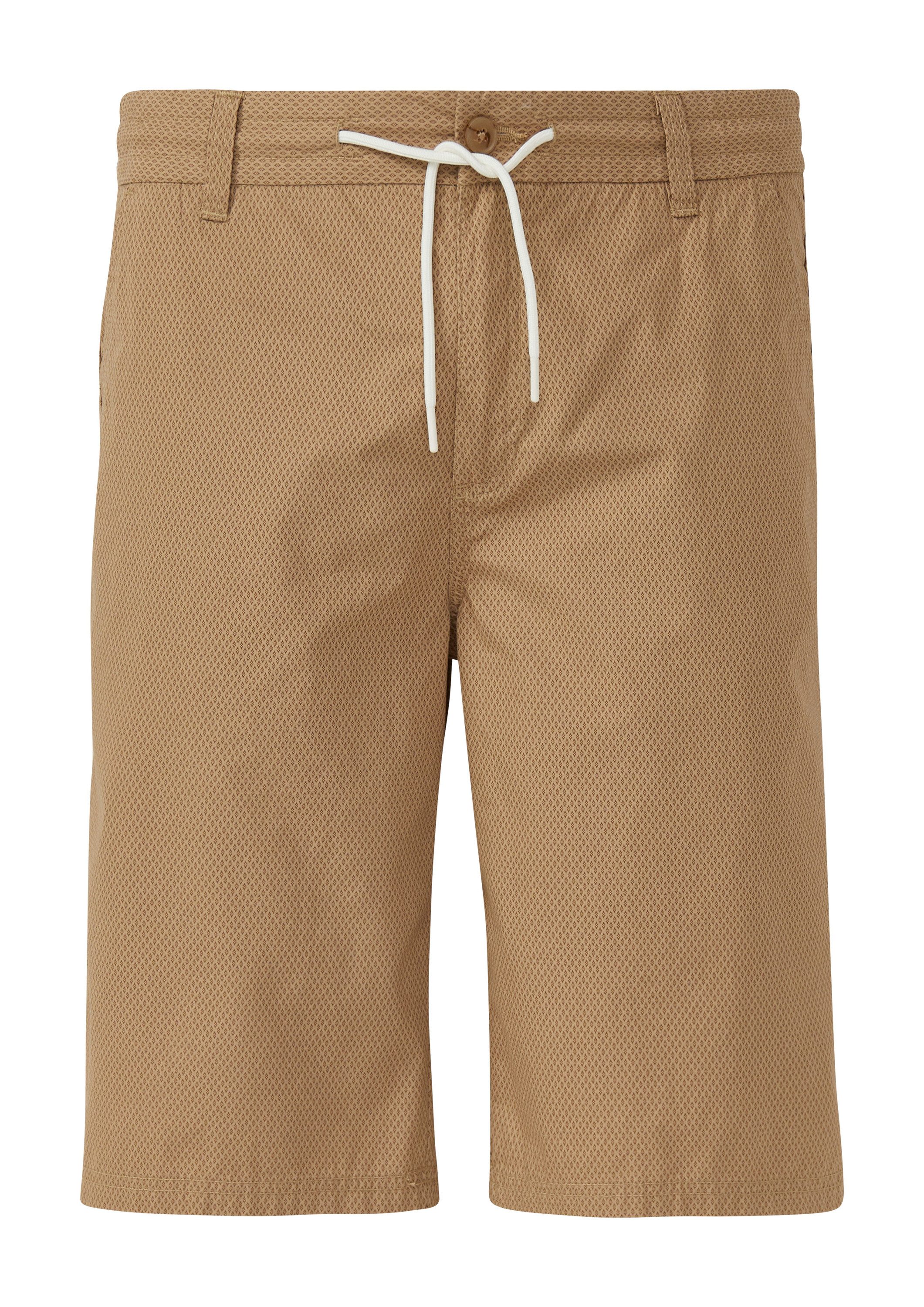 s.Oliver Shorts Bermuda DETROIT Relaxed-Fit-Bermuda mit Minimalmuster und Elastikbund