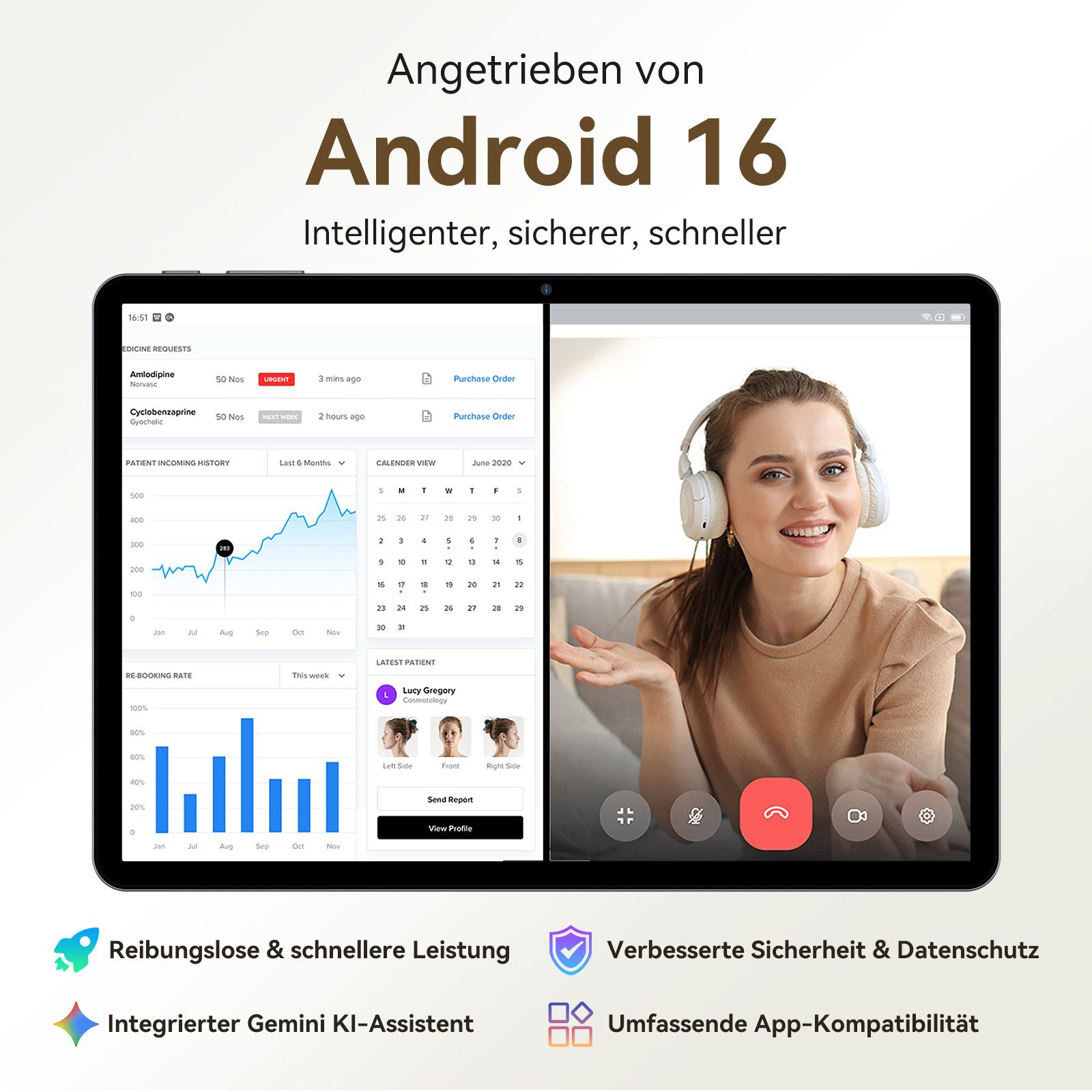 KOBONA 11,5 Zoll T12Pro Android 16, 8+256GB, 8000mAh, 2,8K QHD+ BOE Tablet (12,2", 256 GB, Android 16, 4G(LTE), 8000mAh, octa-core, 32(8+24)GB, Gemini KI)