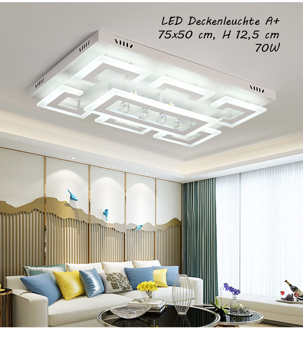 Eurotondisplay LED Deckenleuchte LED Deckenleuchte Kristall Lichtfarbe eins günstig online kaufen