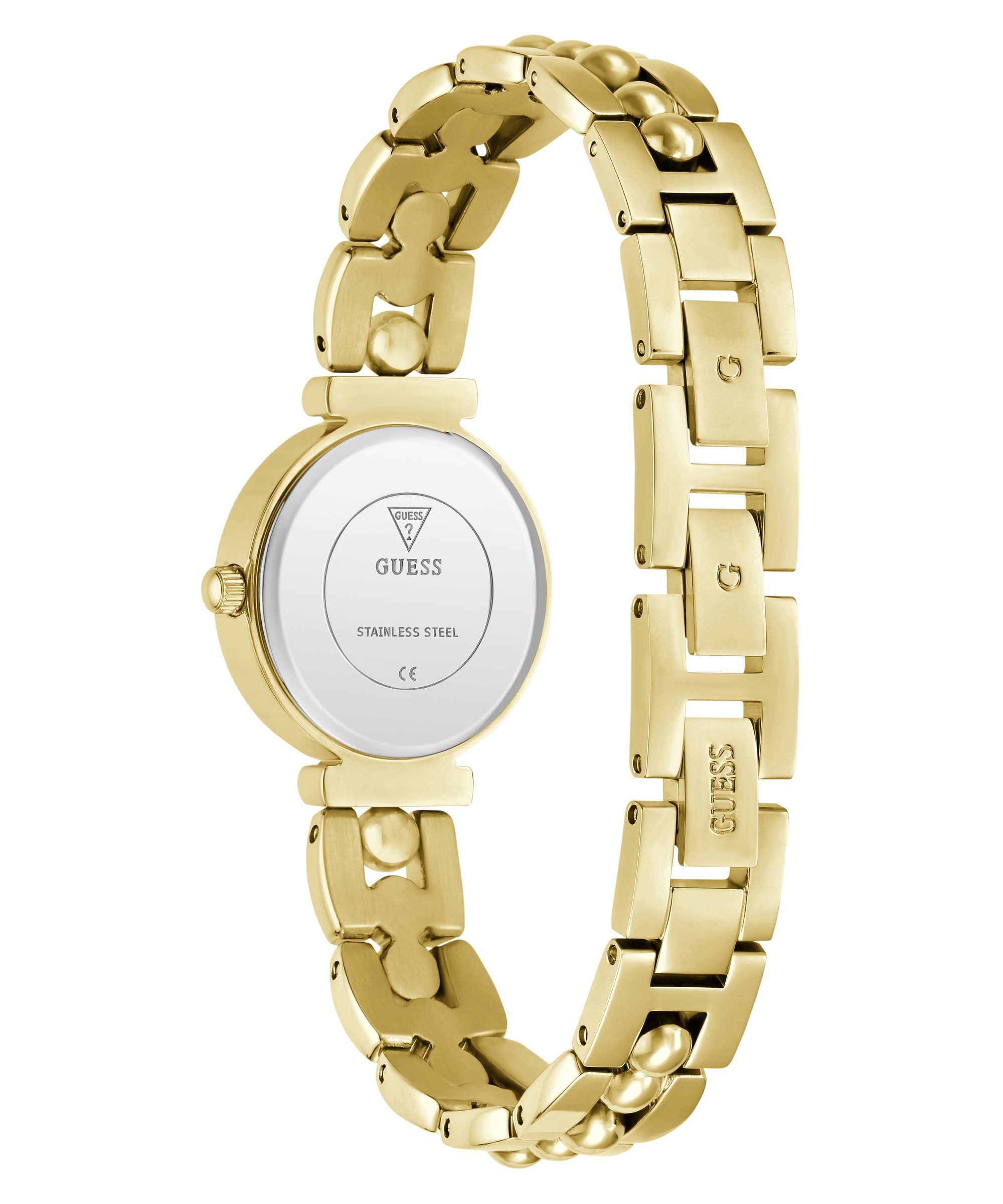 Guess Quarzuhr LEENA GW0994L2, Armbanduhr, Damenuhr, Edelstahlarmband, analog