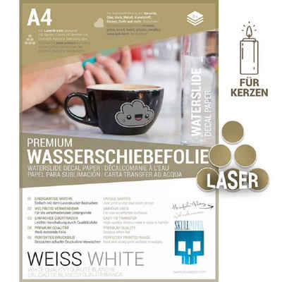 Skullpaper Dekorationsfolie Premium Wasserschiebefolie für Laserdrucker, (8St), bestempelbar