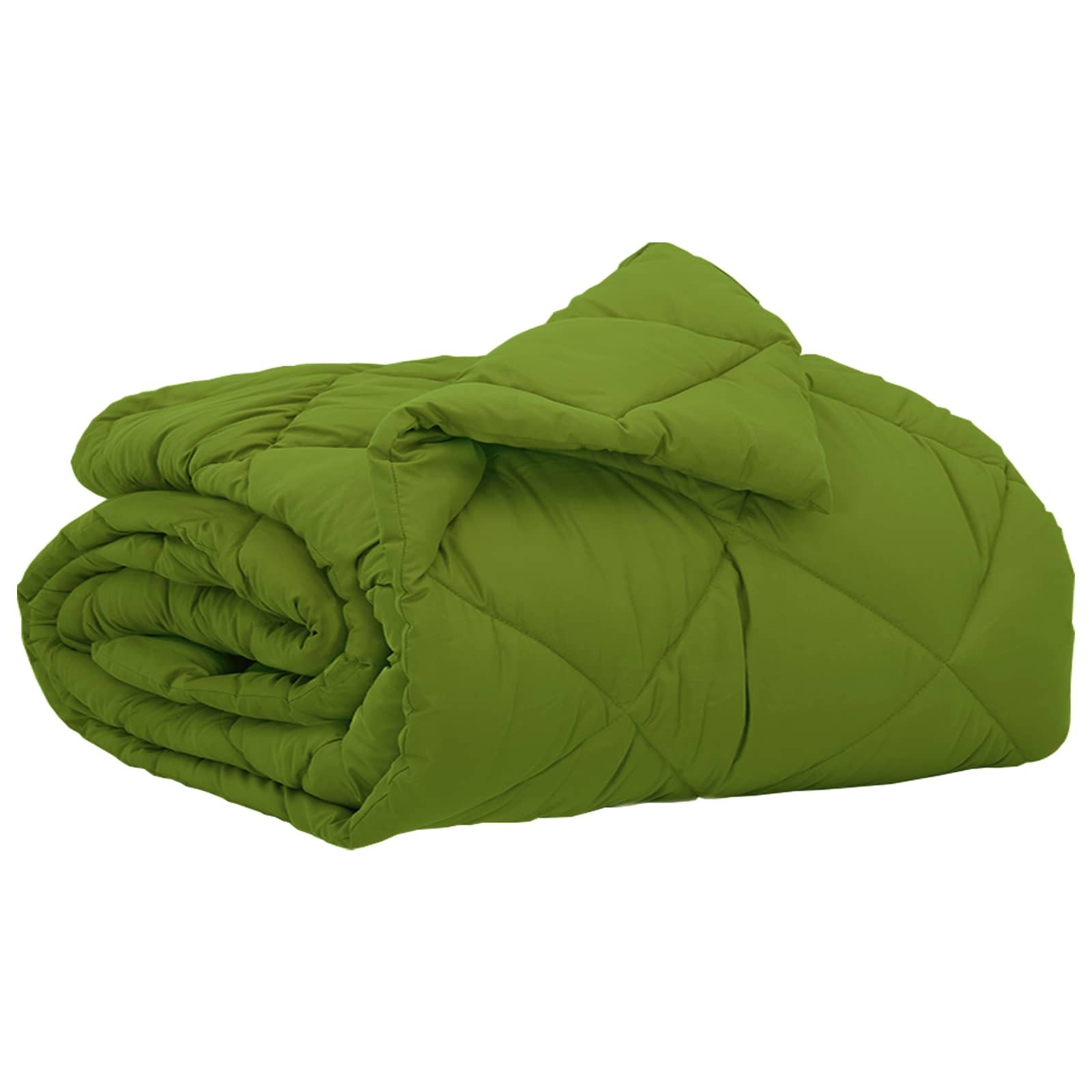 vidaXL Baumwollbettdecke Sommerdecke Grün 220 x 135 cm Mikrofaser, Bezug: Mikrofaser
