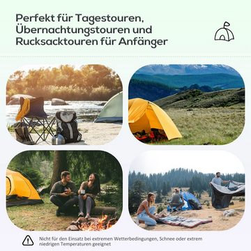 Outsunny Kuppelzelt Campingzelt mit Heringen für 5-6 Personen, Personen: 6 (Zelt, 1 tlg., Kuppelzelt), Polyester, Armeegrün + Schwarz, 4,55 x 2,3 x 1,8 m