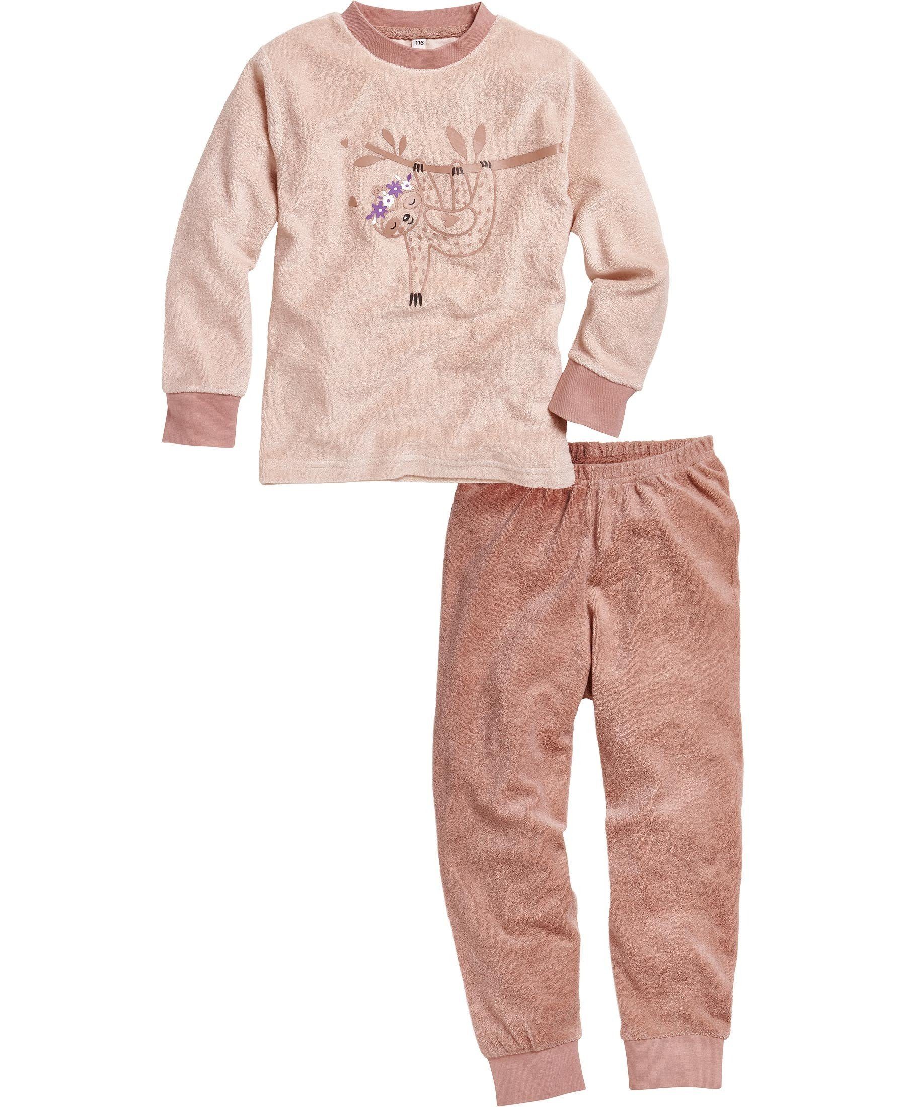 Playshoes Schlafanzug Schlafanzug Frottee Faultier