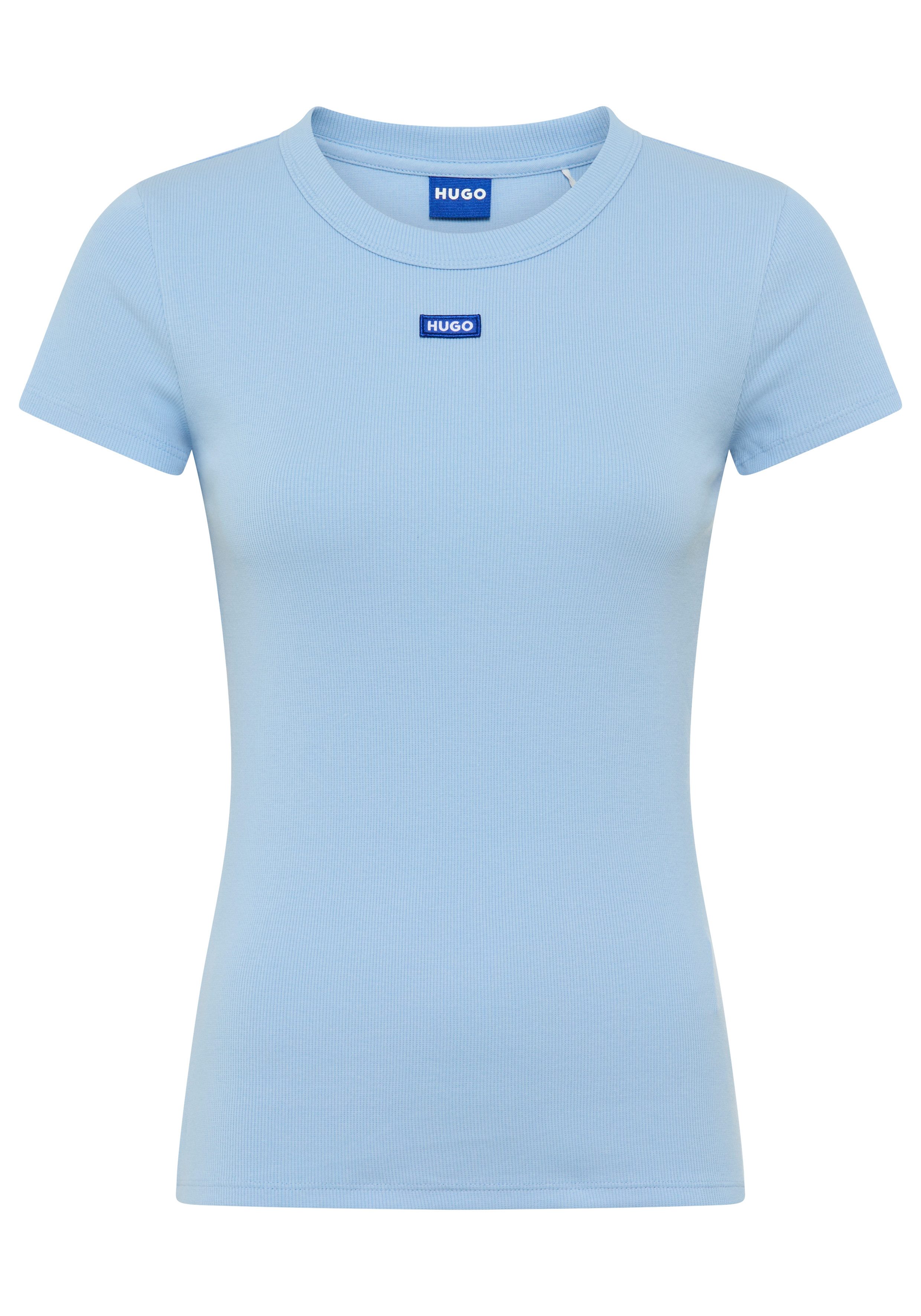 HUGO Blue T-Shirt Easy Tee mit HUGO Aufnäher
