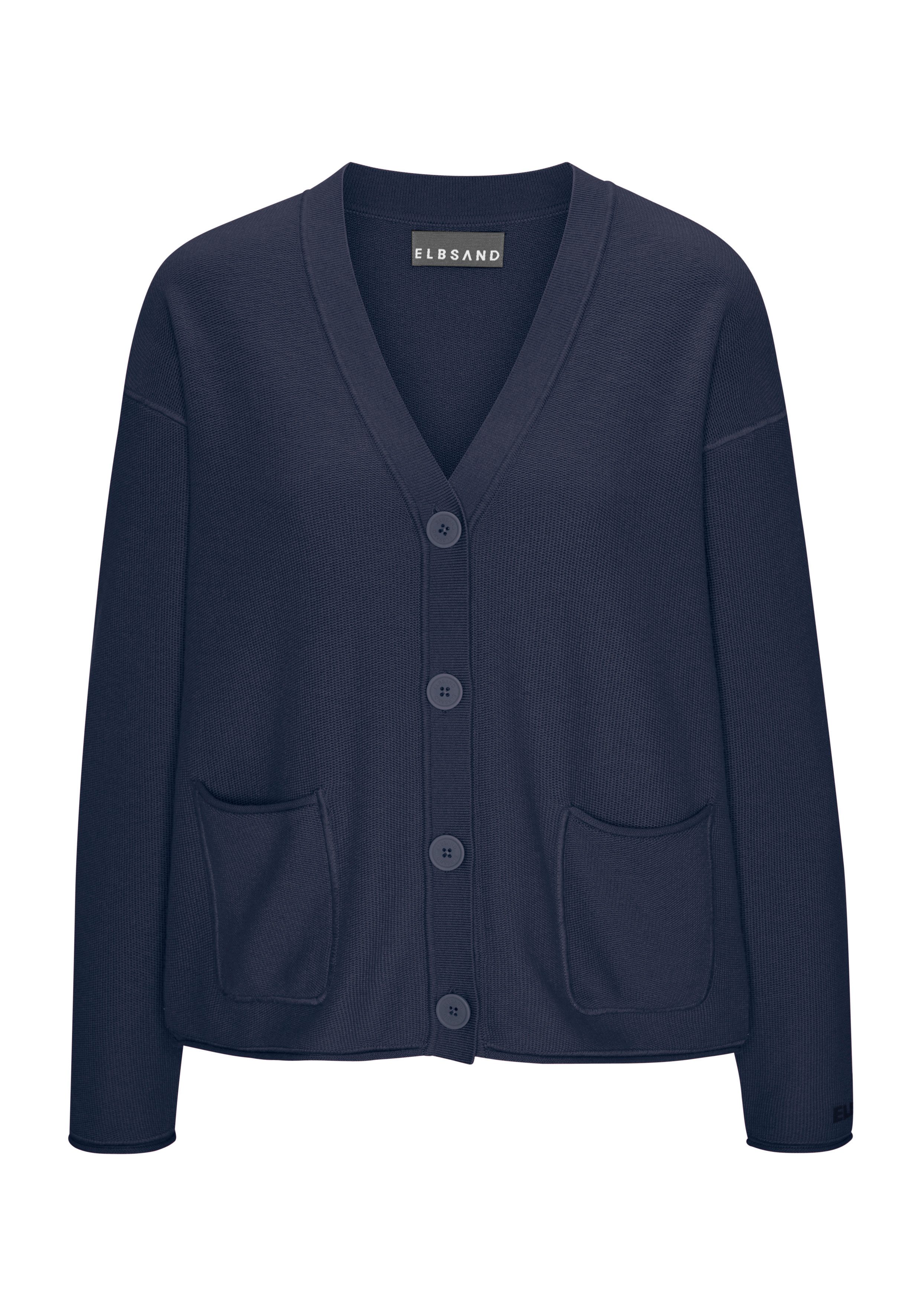 Elbsand Strickjacke aus hochwertigem Feinstrick, Loungewear