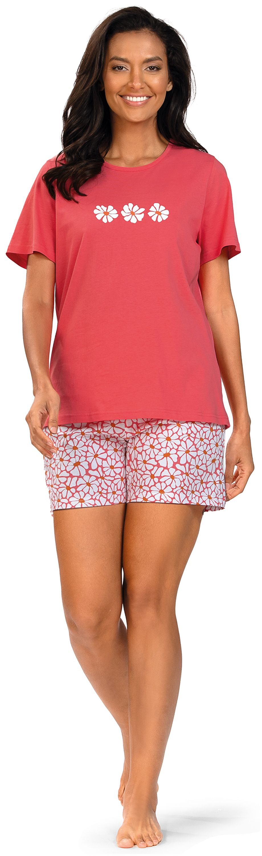 comtessa Shorty Summer Whisper (Set, 2 tlg., 2-teilig) Damen Pyjama 2-teilig kurze Hose Baumwolle große Größen