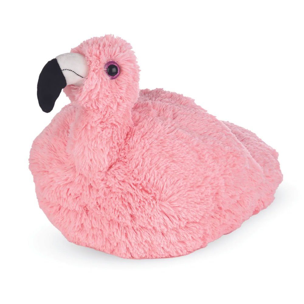 soma Kuscheltier Fußwärmer Kuschel Hausschuhe fußsack kuscheltier warmies Flamingo (Set, 1-St., Geschenk-Set), Kuschelwarmies Wärmekissen 35x26cm Geschenke für Mädchen und Jungen