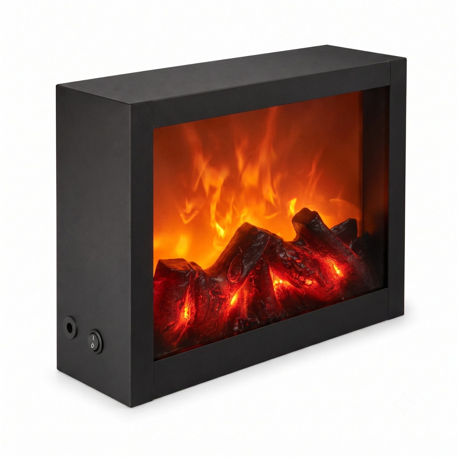 TWILUX Elektrokamin Dekorativer LED-Kamin, aus Metall, 10 x 29 x 23 cm