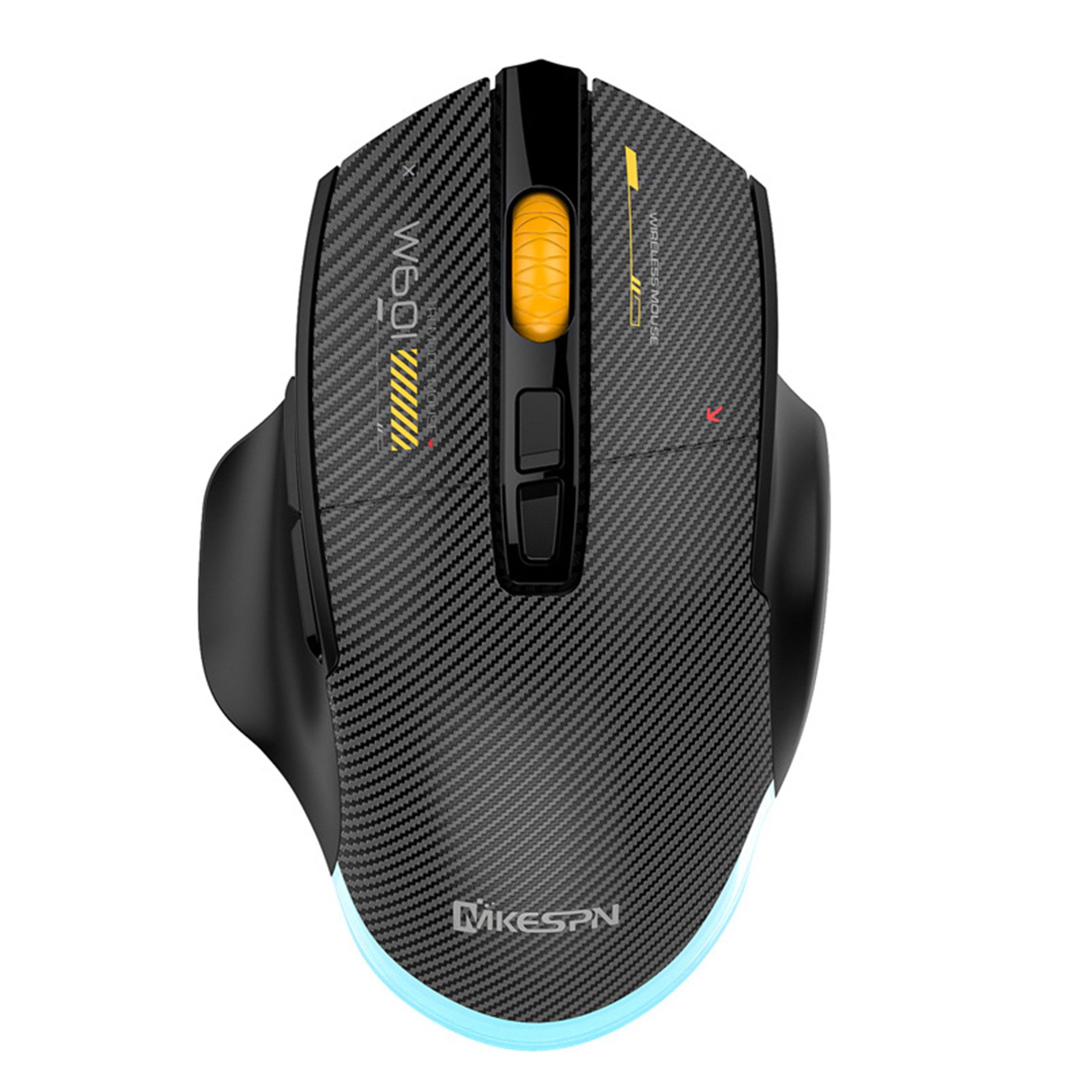 KINSI 3-Modus Gaming Maus,Kabelgebunden + 2,4G Funk + Bluetooth Maus Maus (Bluetooth, Funk, Makro-programmierbar, bis 12800 DPI, RGB-Beleuchtung)