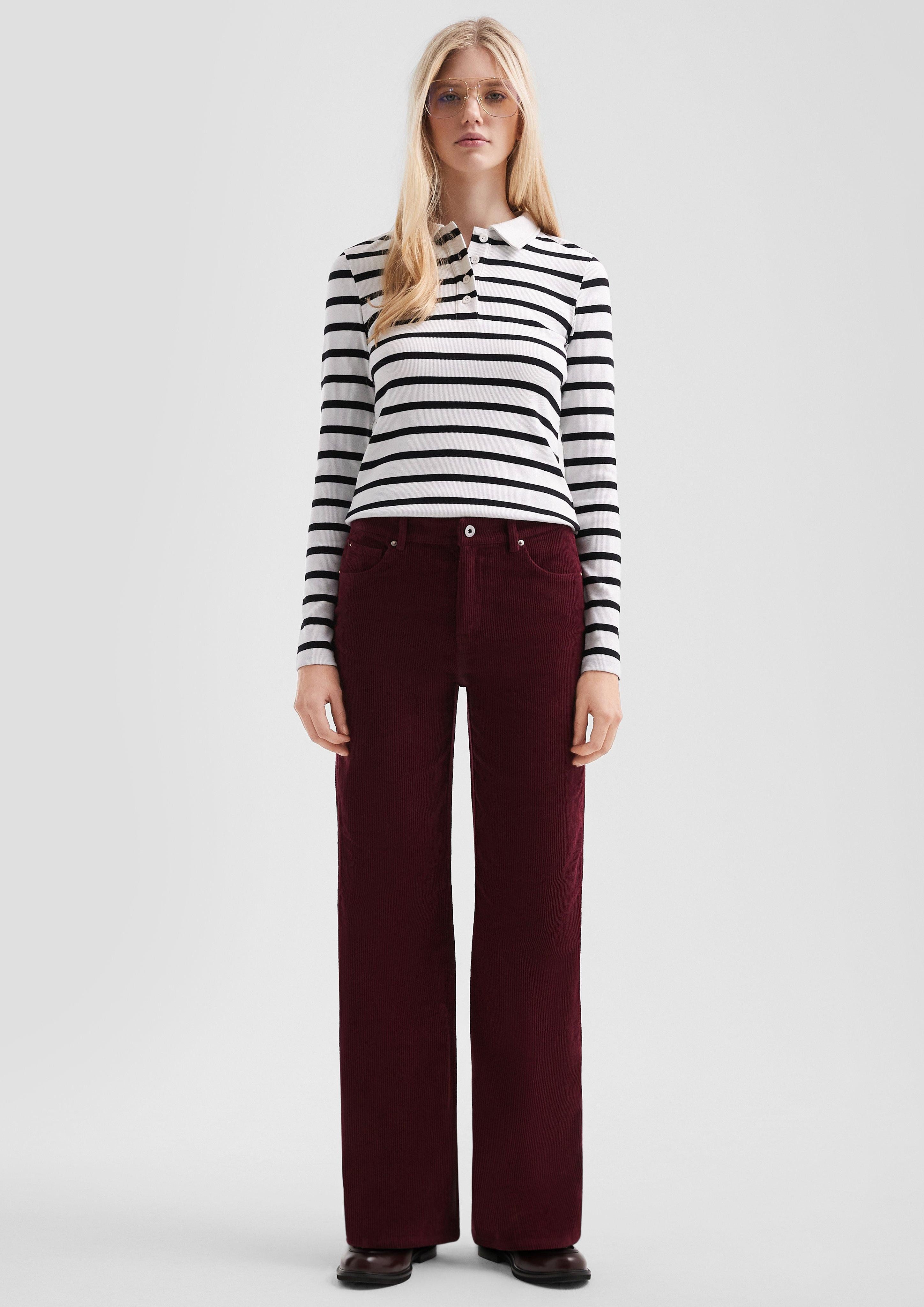 QS Stoffhose Cordhose mit weitem Bein günstig online kaufen