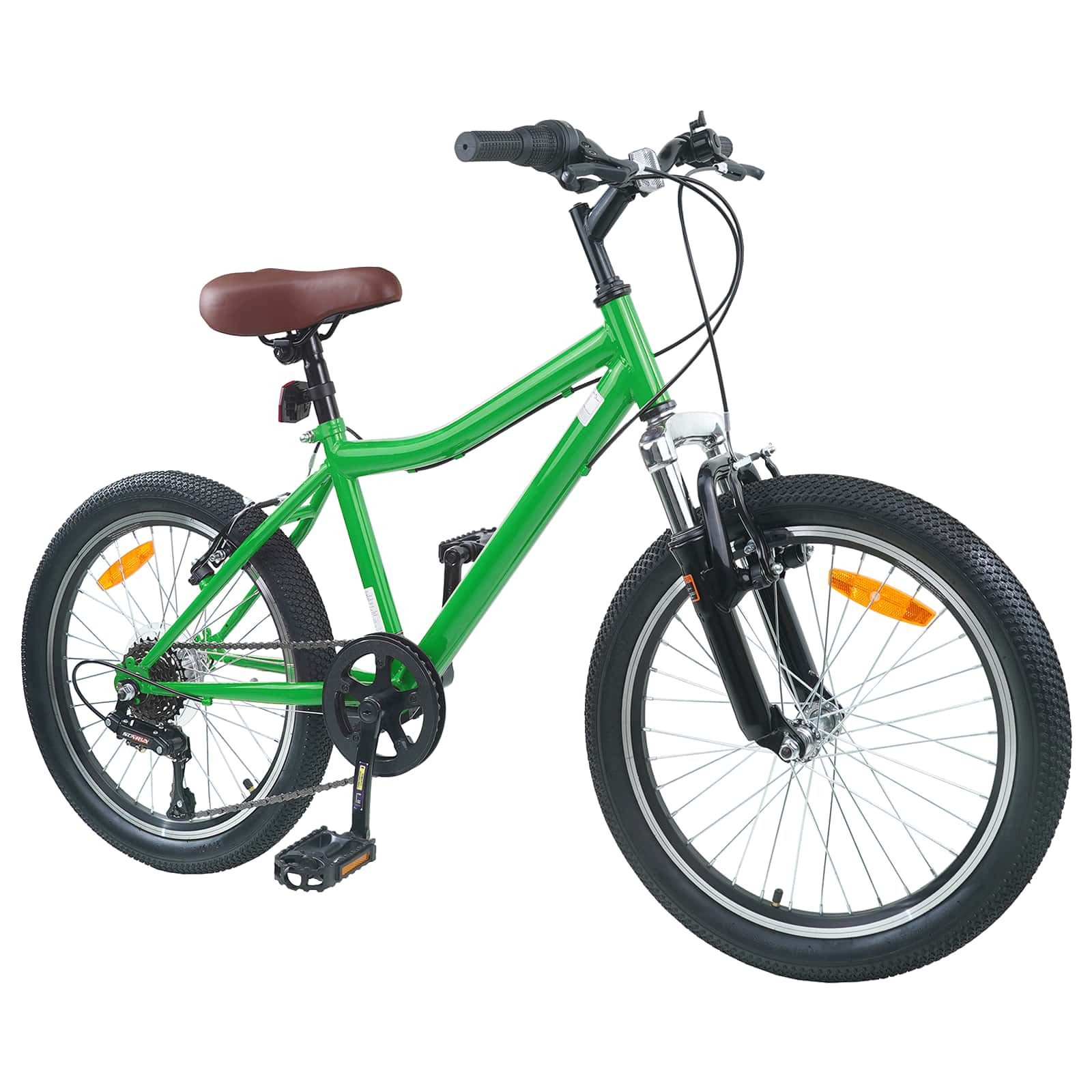 vidaXL Kinderfahrrad 158 x 53 x 100 cm Kinderfahrrad 24 Zoll 6-Speed für 8-12 Jahre alt Grü
