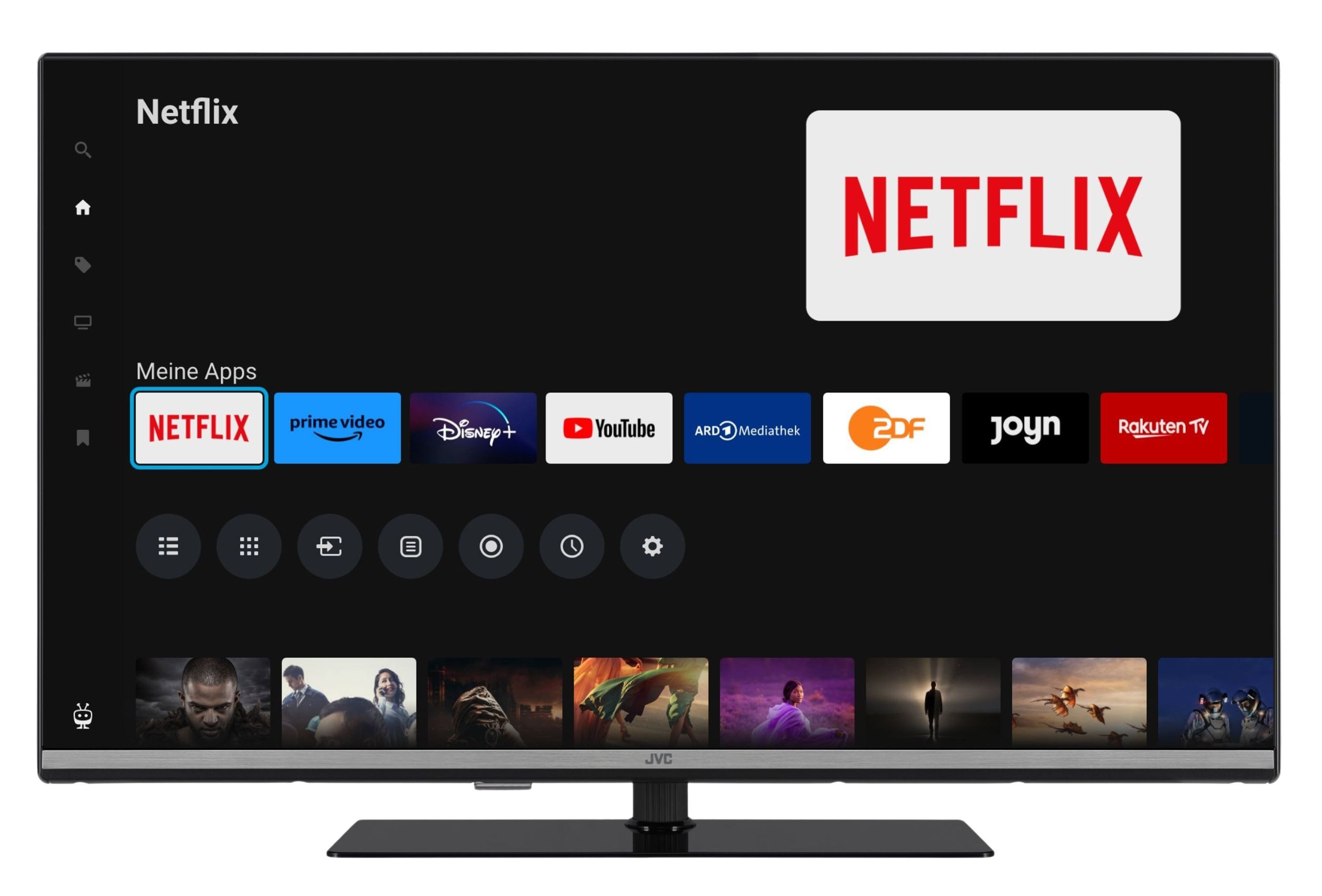JVC LT-40VQF5655 QLED-Fernseher (100 cm/40 Zoll, Full HD, Smart TV powered by TiVo, Smart TV powered by TiVo, HDR, Triple-Tuner)