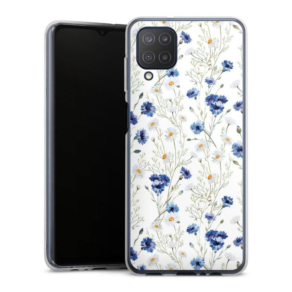 DeinDesign Handyhülle Muster Blume Blumen Flower Pattern 6, Samsung Galaxy M12 Silikon Hülle Bumper Case Handy Schutzhülle