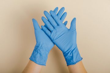 Sarcia.eu Nitril-Handschuhe Blaue Nitrilhandschuhe puderfrei NITRYLEX 100 Stück
