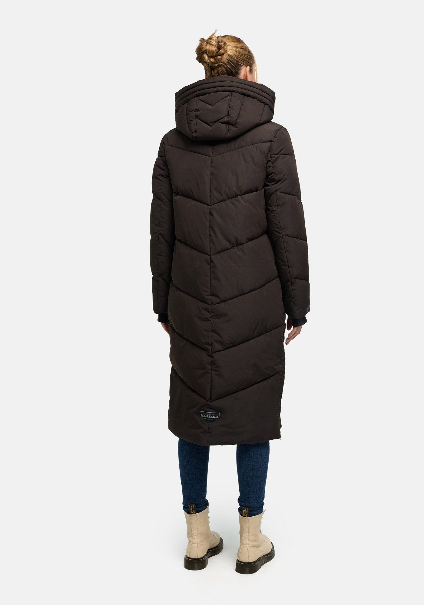 Marikoo Winterjacke Nadaree XVI Stepp Mantel mit großer Kapuze – Bild 4 von 5