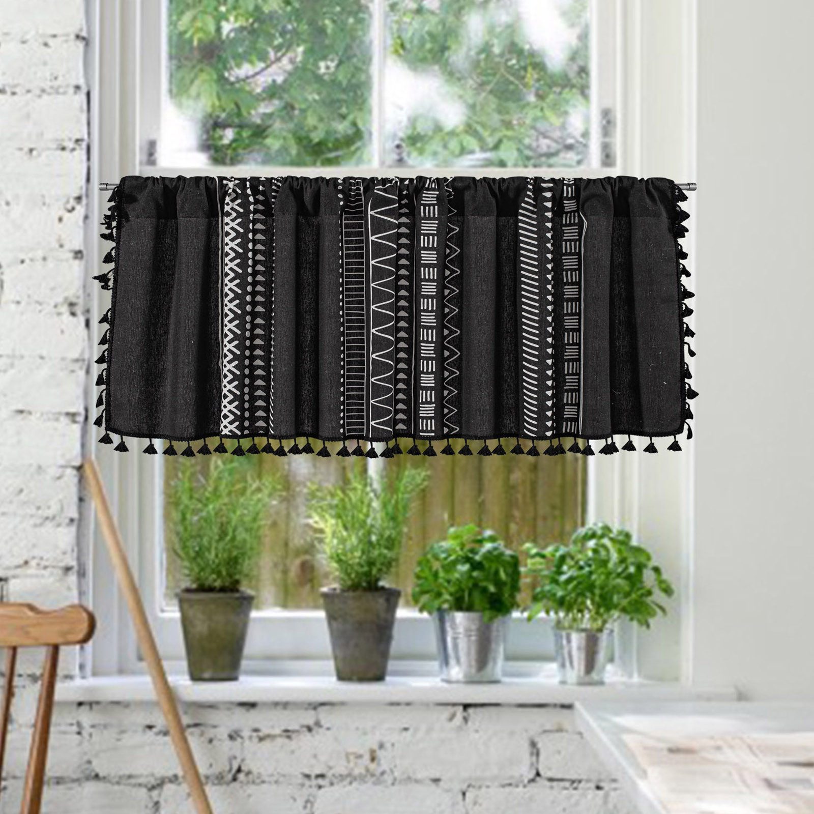 Qelus Gardine Bistrogardine Boho Scheibengardinen Küchengardinen Landhausst günstig online kaufen