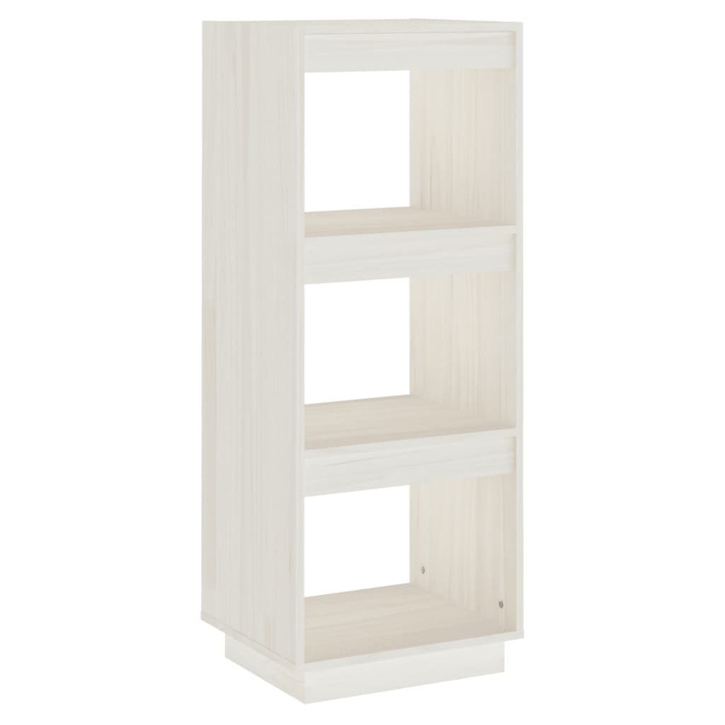 vidaXL Bücherregal aus Kiefer in Weiß, BxHxT: 40x103x35 cm