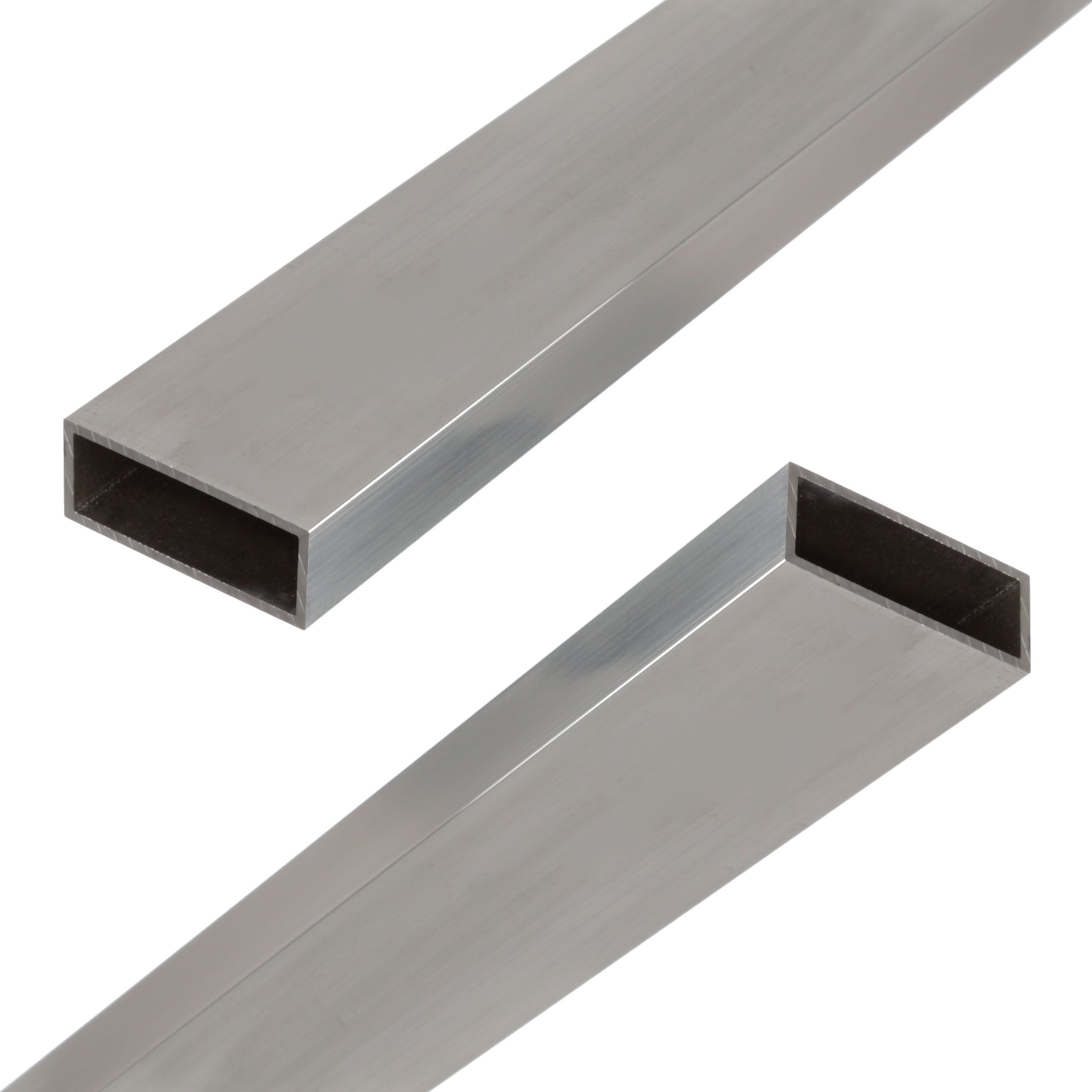 Alberts Profil Alberts 2 x Rechteckrohr, Stahl roh, 40 x 20 x 2 mm, Länge 1 m, Alberts 2 x Rechteckrohr, Stahl roh