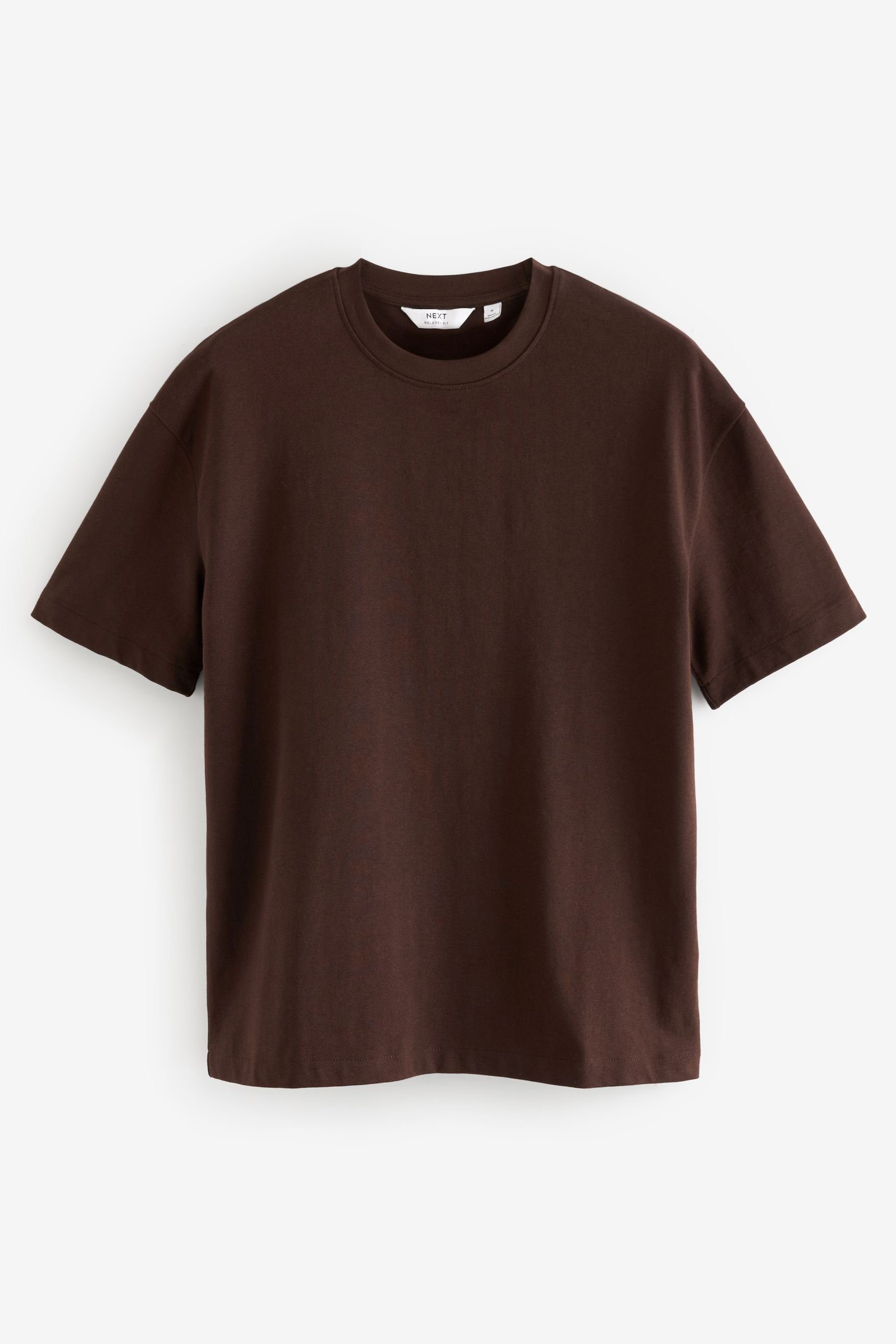 Next T-Shirt T-Shirt schwerem Stoff (1-tlg) aus Brown