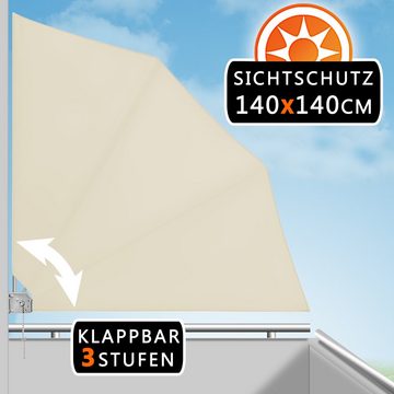 Deuba Balkonsichtschutz Sichtschutz Seitenmarkise Sonnenschutz Trennwand Wandhalterung