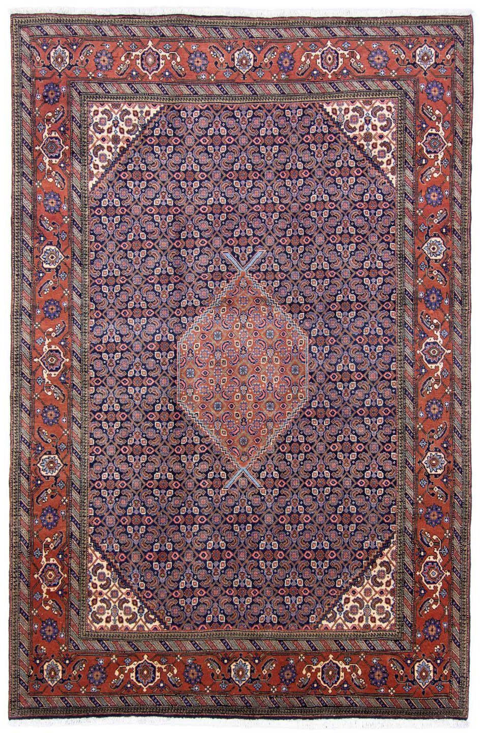 Wollteppich Ardebil Medaillon Rosso chiaro 293 x 197 cm, morgenland, rechteckig, Höhe: 10 mm, Unikat mit Zertifikat