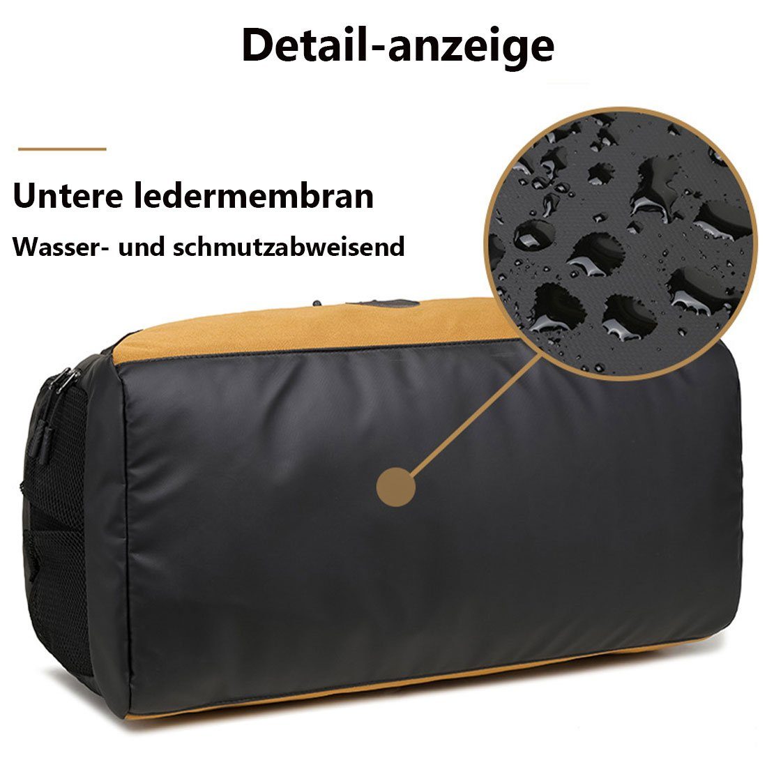 Seesack großem Trockensporttasche, mit und Sporttasche Nass- Grau Fassungsvermögen DÖRÖY