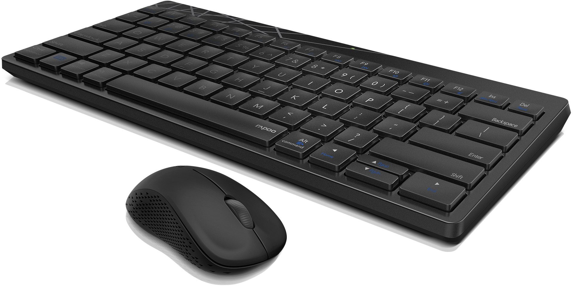Rapoo 8000M - DE Wireless Combo, Multi-Mode, Kompaktes, Kabelloses Tastatur- und Maus-Set, Flexibilität und Komfort für Büro & Zuhause