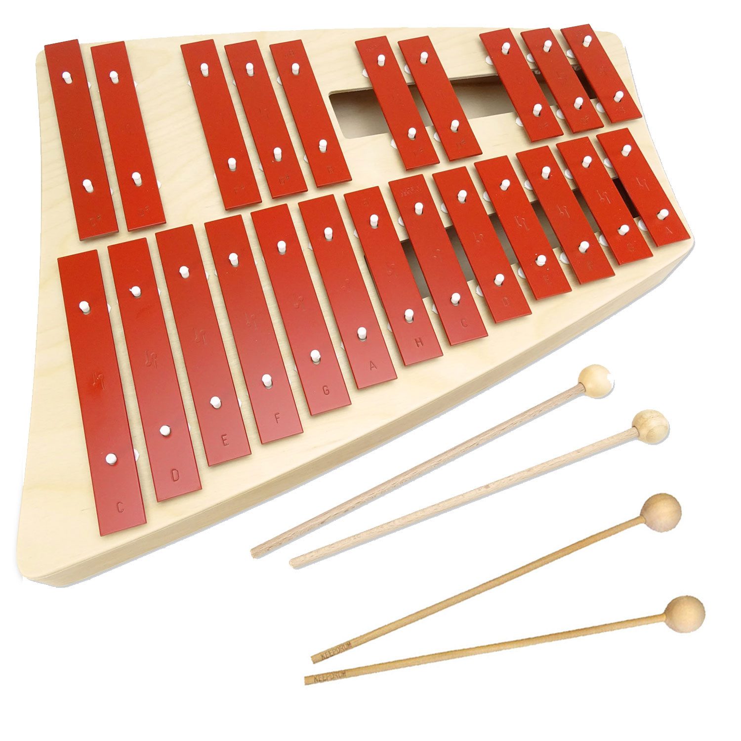 SONOR Glockenspiel Sonor Glockenspiel NG-31 mit Schlägel,Glockenspiel NG-31 Sopran 2 Schlägel, 1 extra Paar Schlägel , Vorteils-Set mit Extra Schlägel