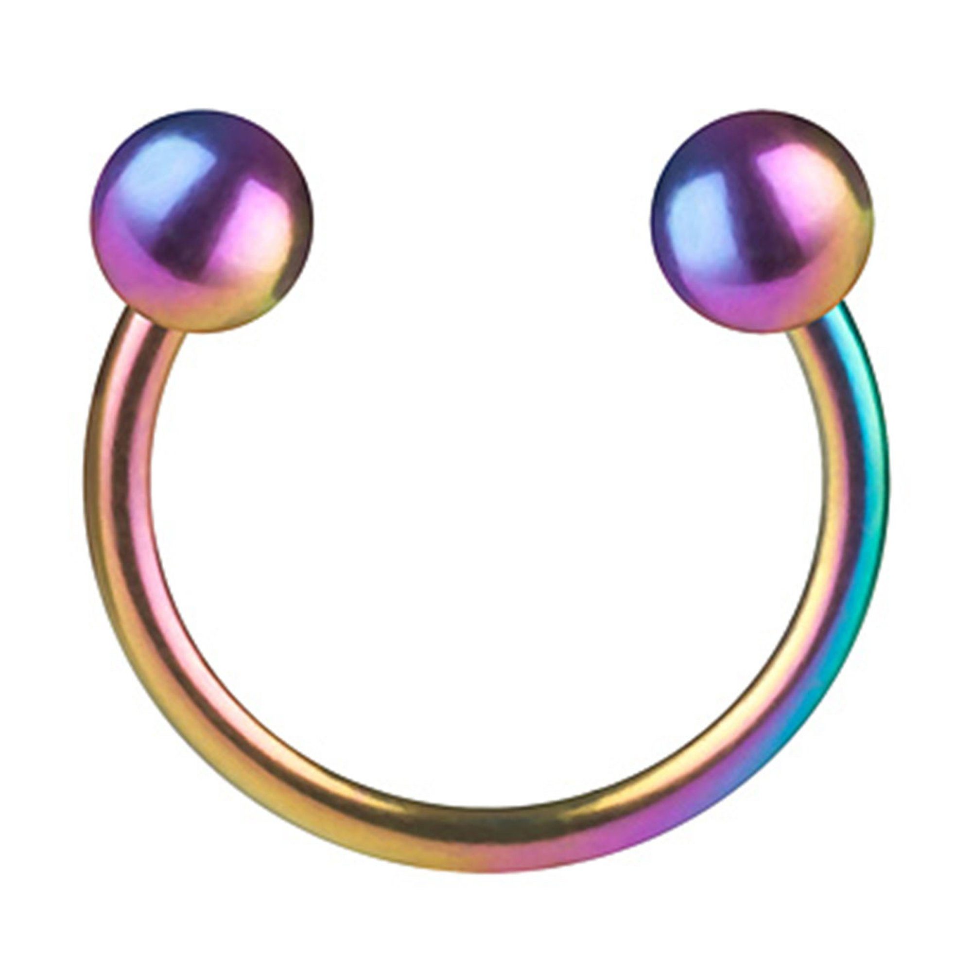 Taffstyle Nasenpiercing Hufesien Piercing Chirurgenstahl Lippe Helix Intim mit Kugeln (Universal Piercing Ring Horseshoe Nippel Lippe Nase Septum Tragus Ohr Helix)