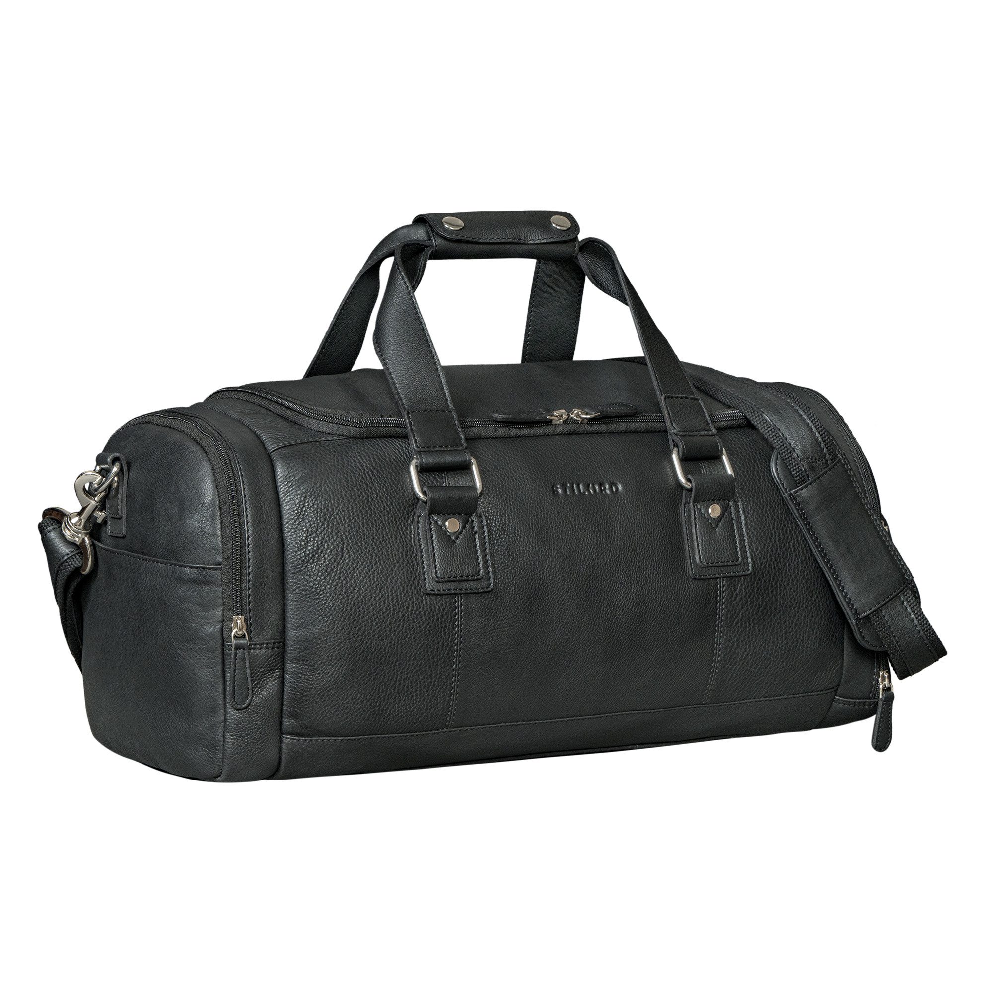 STILORD Weekender "Salvador" Robuster Weekender Herren Leder mit Schuhfach 30L