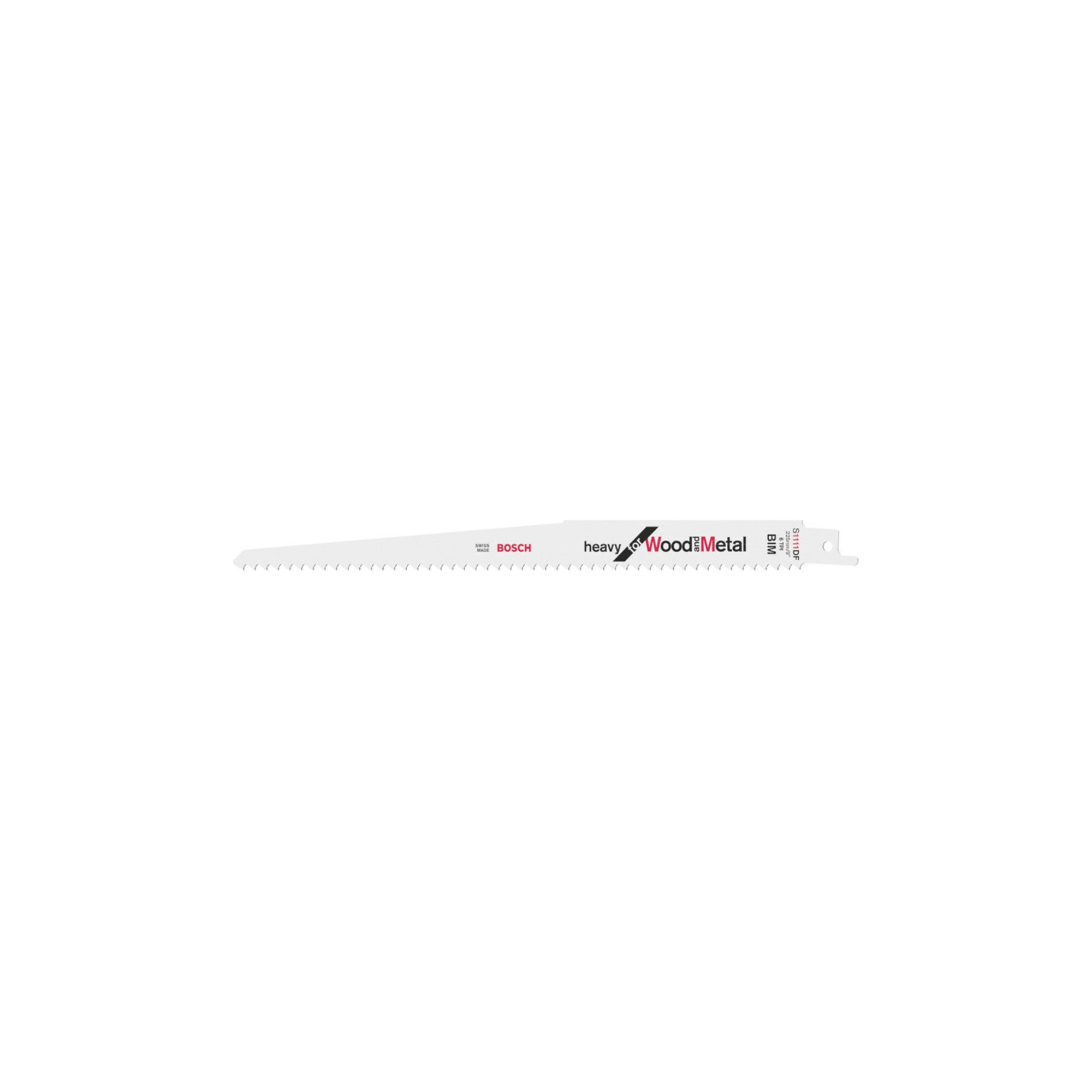 Bosch Professional Säbelsäge Bosch Säbelsägeblatt S 1111 DF, Heavy for Wood and Metal 5 Stk