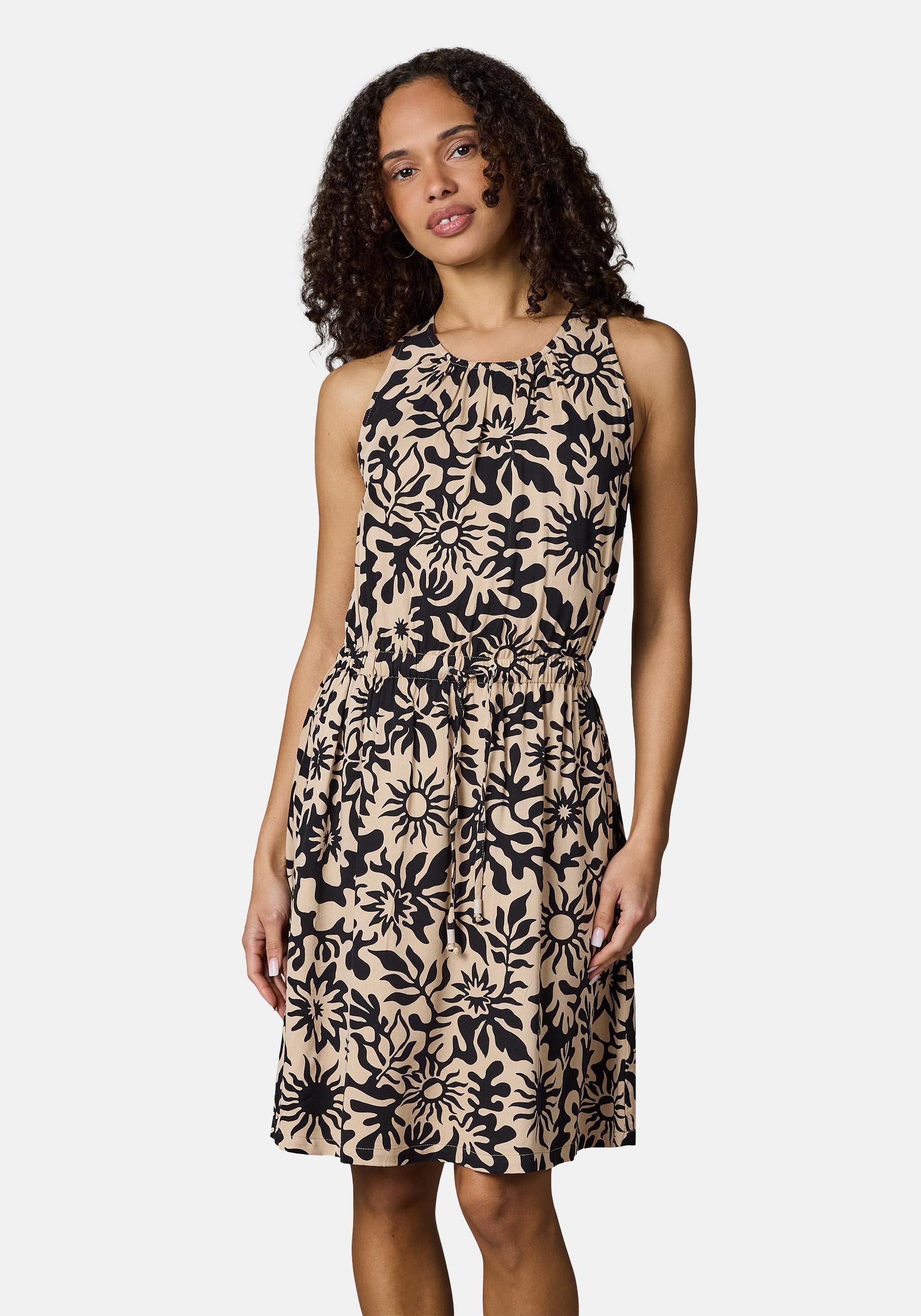 Ragwear Blusenkleid Sanai Print YOUMODO Sommerkleid mit Schnürung und modischem Print