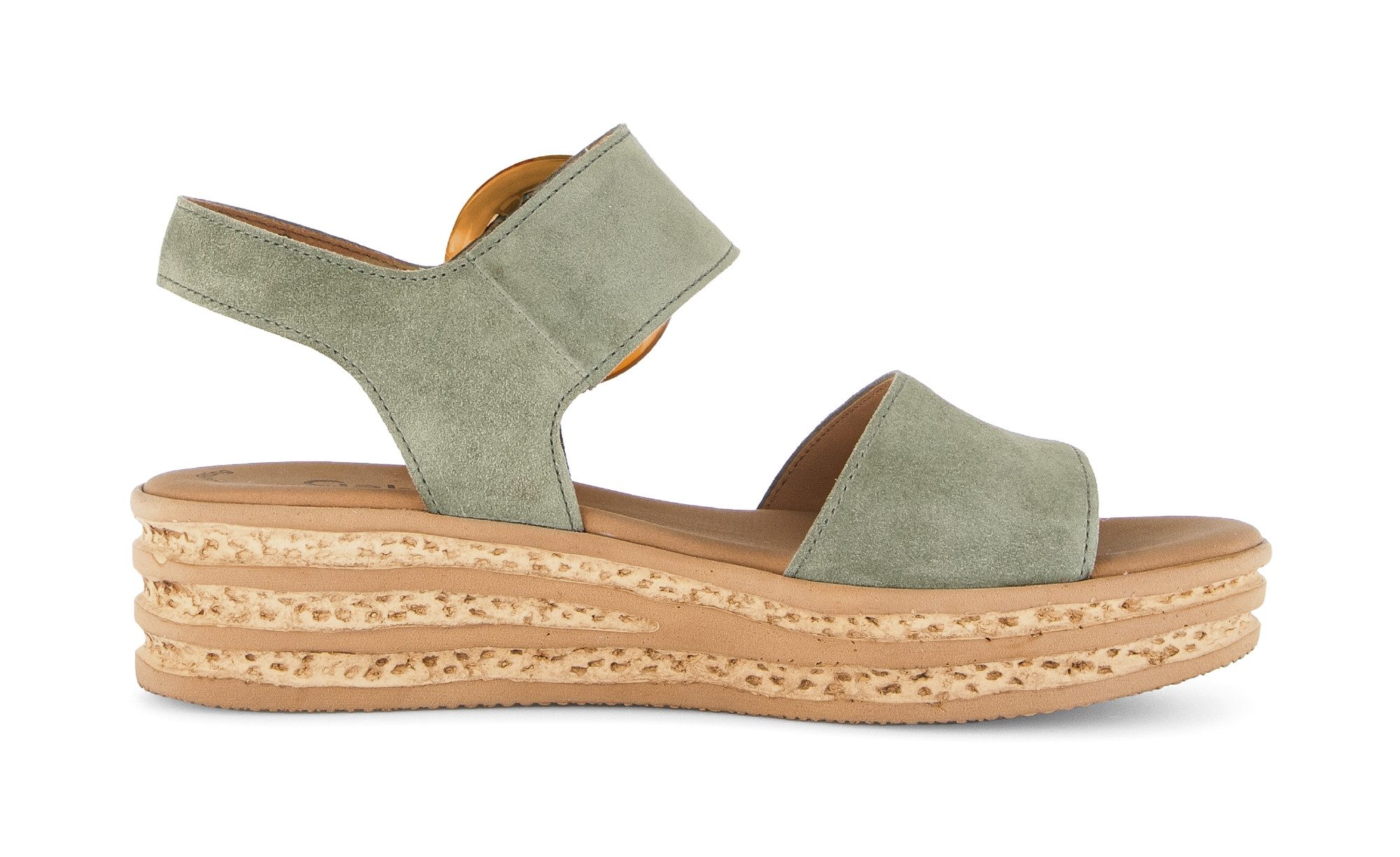 Gabor Keilsandalette, Riemchensandale, Sommerschuh mit modischer Zierschnalle