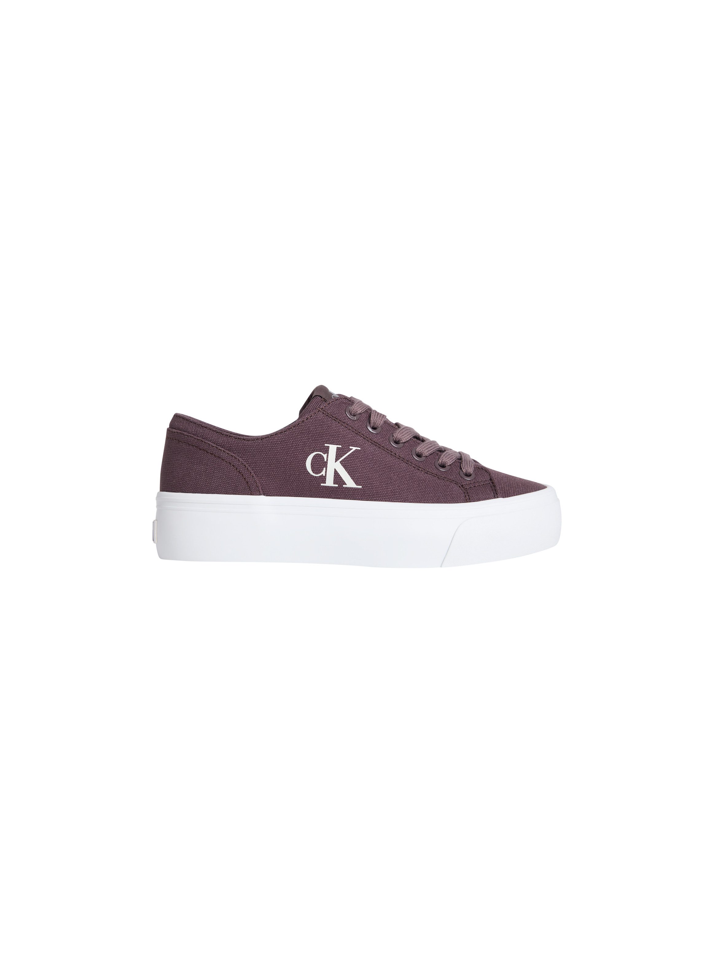 Calvin Klein Jeans VULC FLATFORM LOW CV MG Plateausneaker Schnürschuh, Freizeitschuh, Halbschuh mit seitlichem Logo