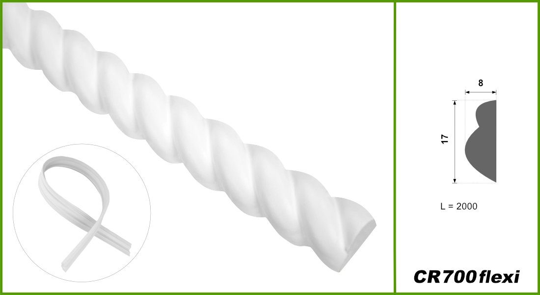 Hexim Stuckleiste CR700 flexi, 2 Meter günstig online kaufen