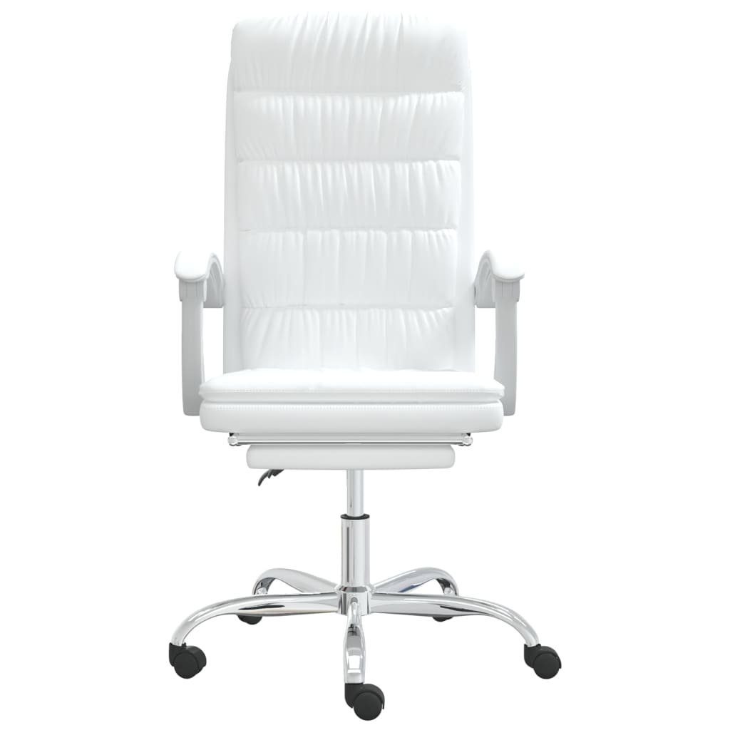 (1 St) vidaXL Weiß Bürostuhl Kunstleder Bürostuhl Liegefunktion mit Weiß Weiß |