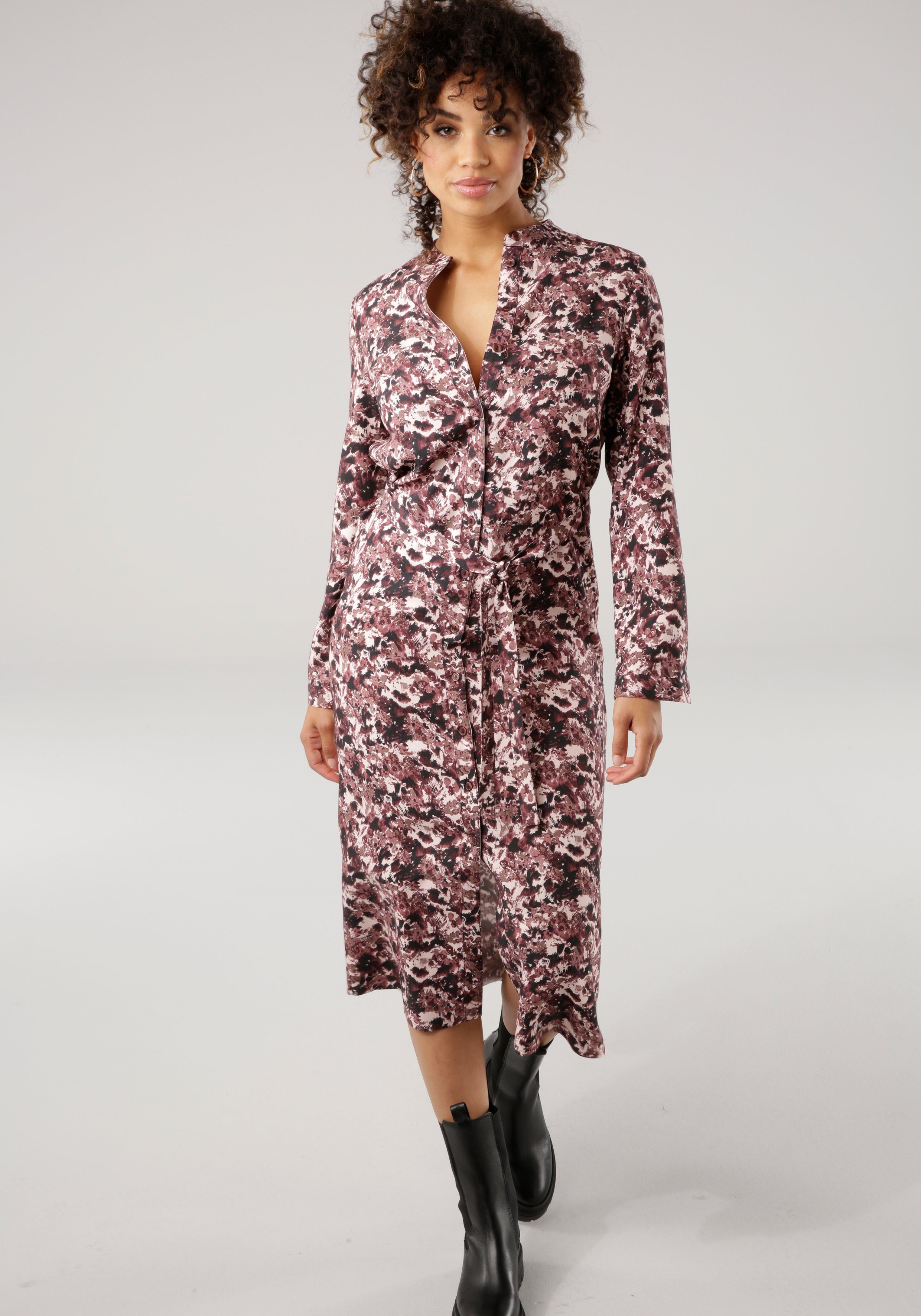 Tamaris Hemdblusenkleid mit Bindegürtel online kaufen | OTTO