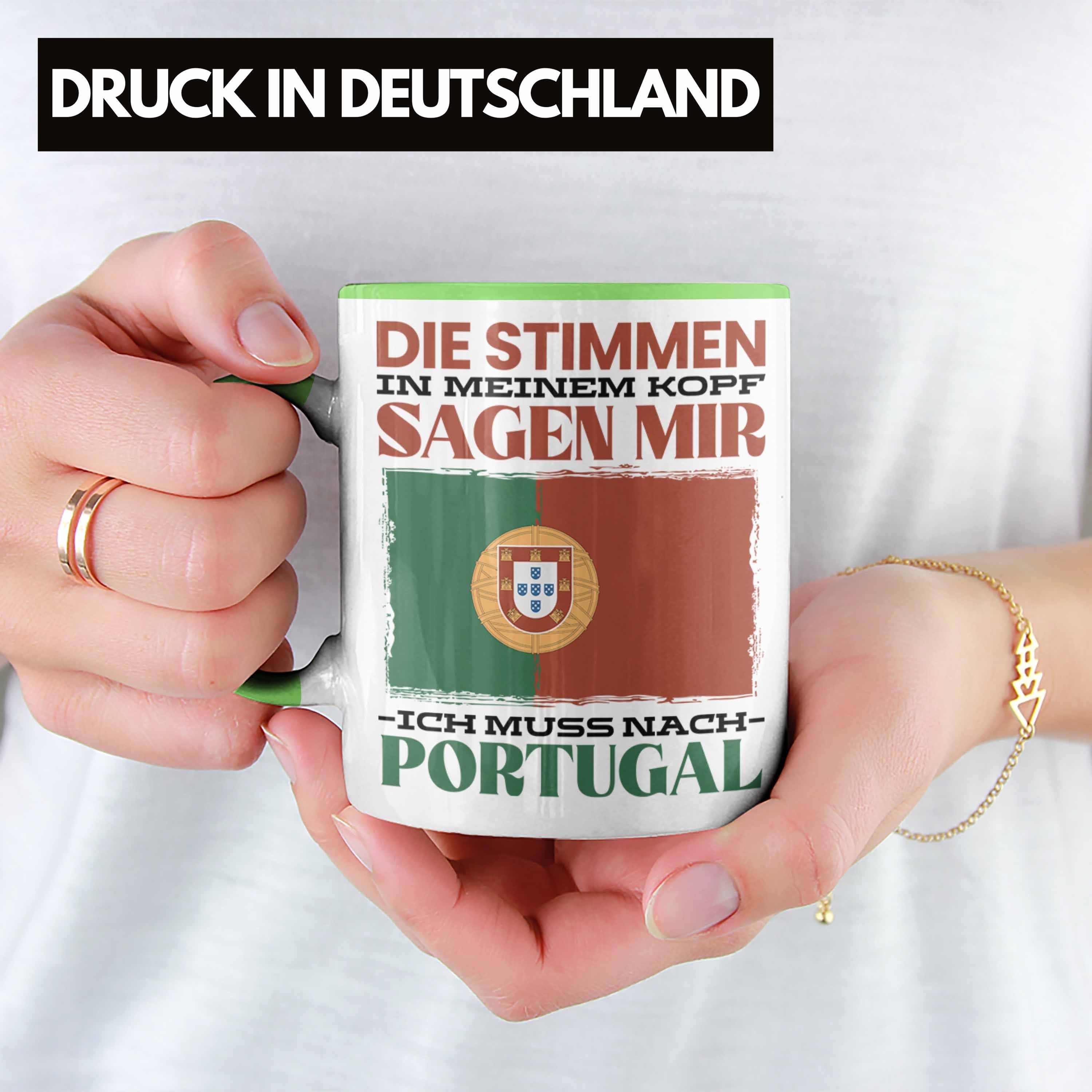 Trendation Tasse Grün Land Portugal Tasse Geschenk für Trendation Urlaub - Portugiesen