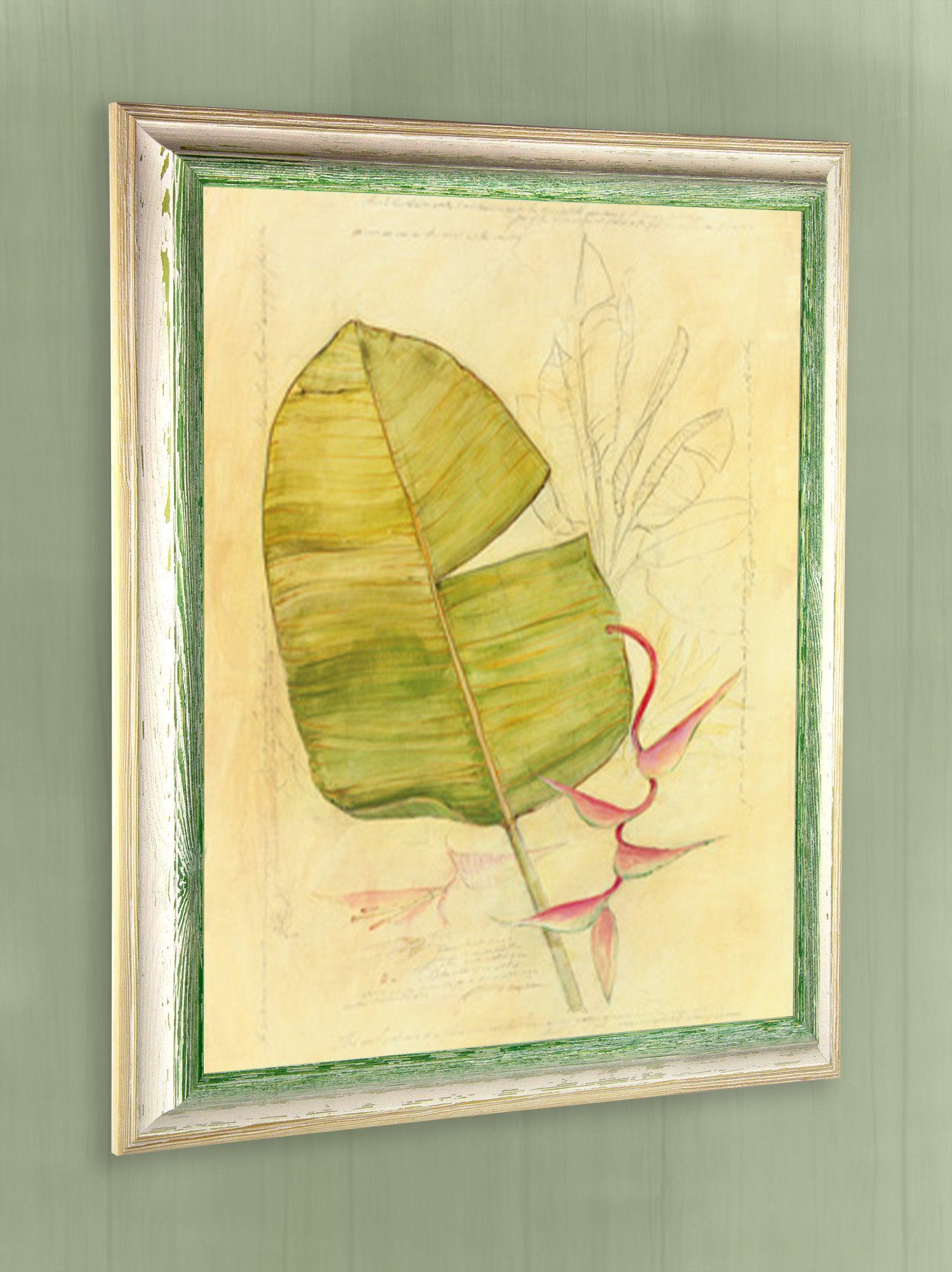 20x20 Vintage, Holz BIRAPA Stück), Weiß (1 Einzelrahmen Amalfi, cm, Grün Bilderrahmen