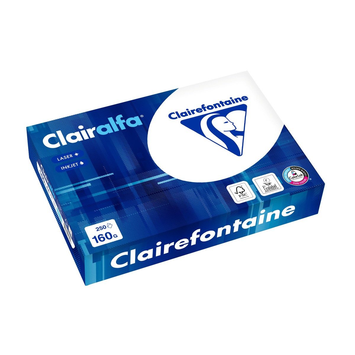 CLAIREFONTAINE Drucker- und Kopierpapier Clairefontaine Kopierpapier 160g/m² weiß DIN A4 250 Blatt