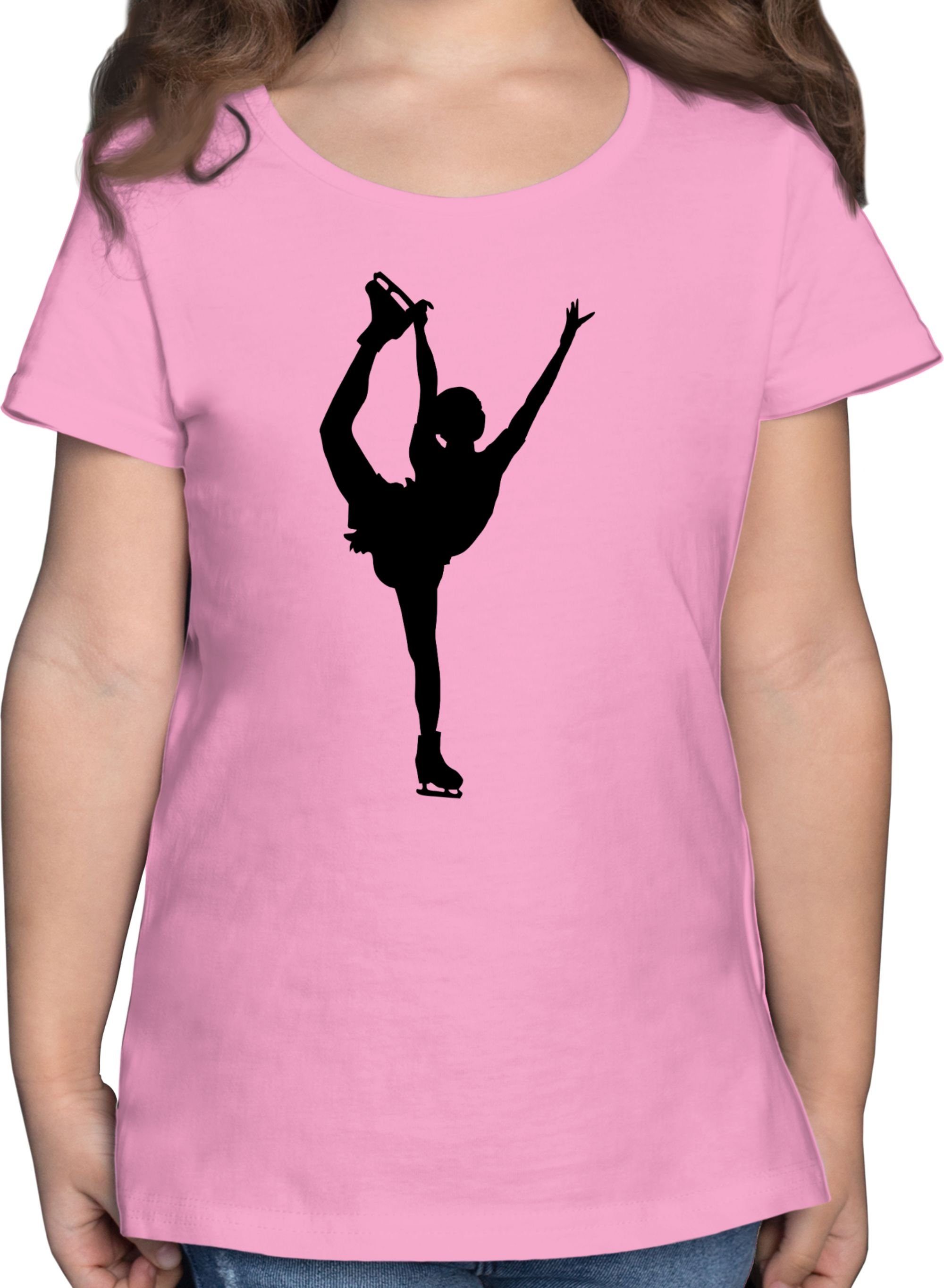 Shirtracer T-Shirt Eiskunstläuferin Einzellaufen - Kinder Sport Kleidung -  Mädchen Kinder T-Shirt eiskunstlauf shirt kinder - figure skating tshirt