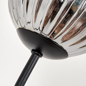 hofstein Stehlampe Stehlampe aus Metall/Riffelglas in Schwarz/Rauchfarben, ohne Leuchtmittel, Leuchte mit Glasschirmen (10cm), dimmbar, 5x G9, ohne Leuchtmittel