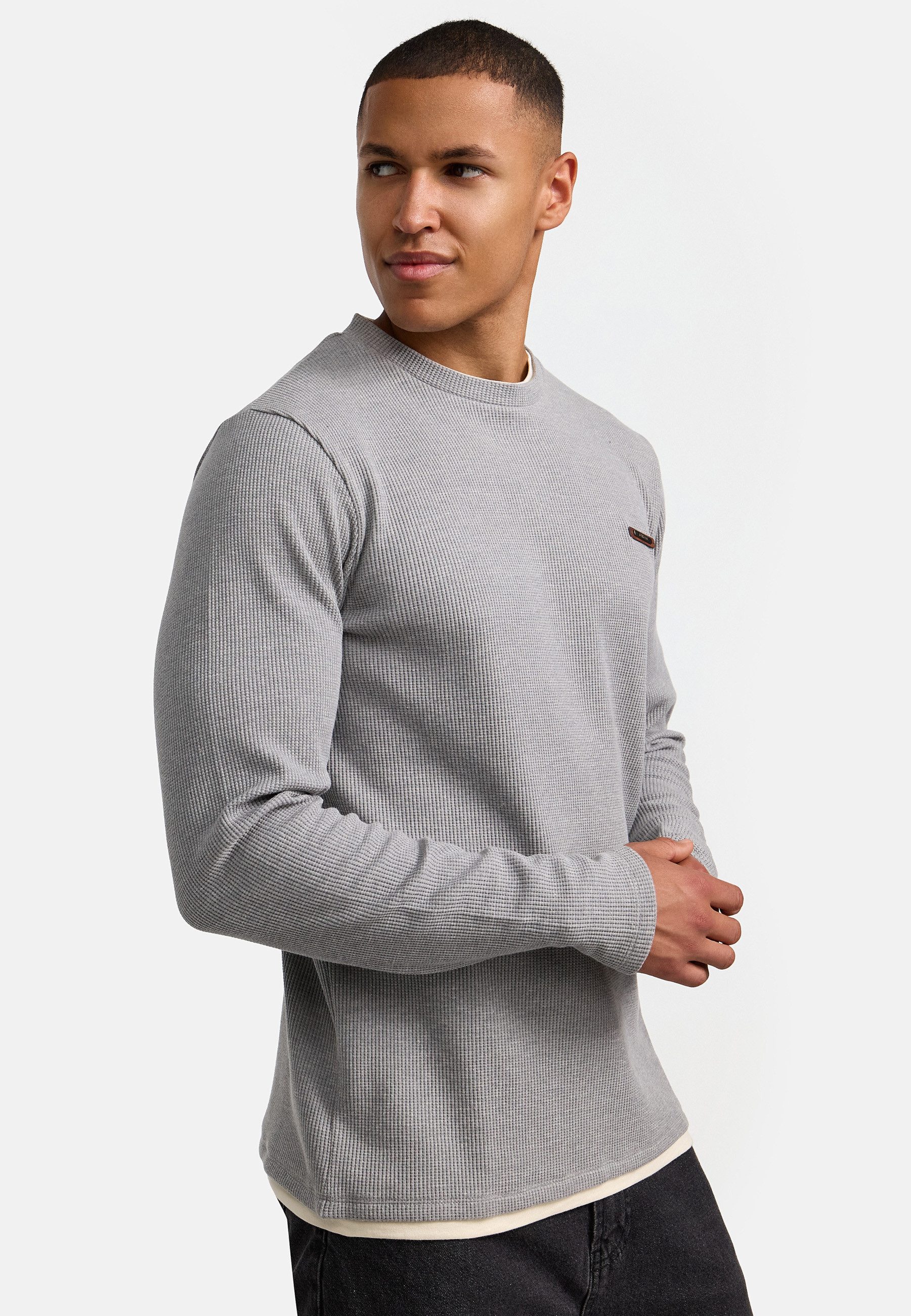 INDICODE Langarmshirt Herren INSigfinn Shirt Langarm Herrenshirt Langarmshirt aus Baumwollmix – Bild 4 von 5