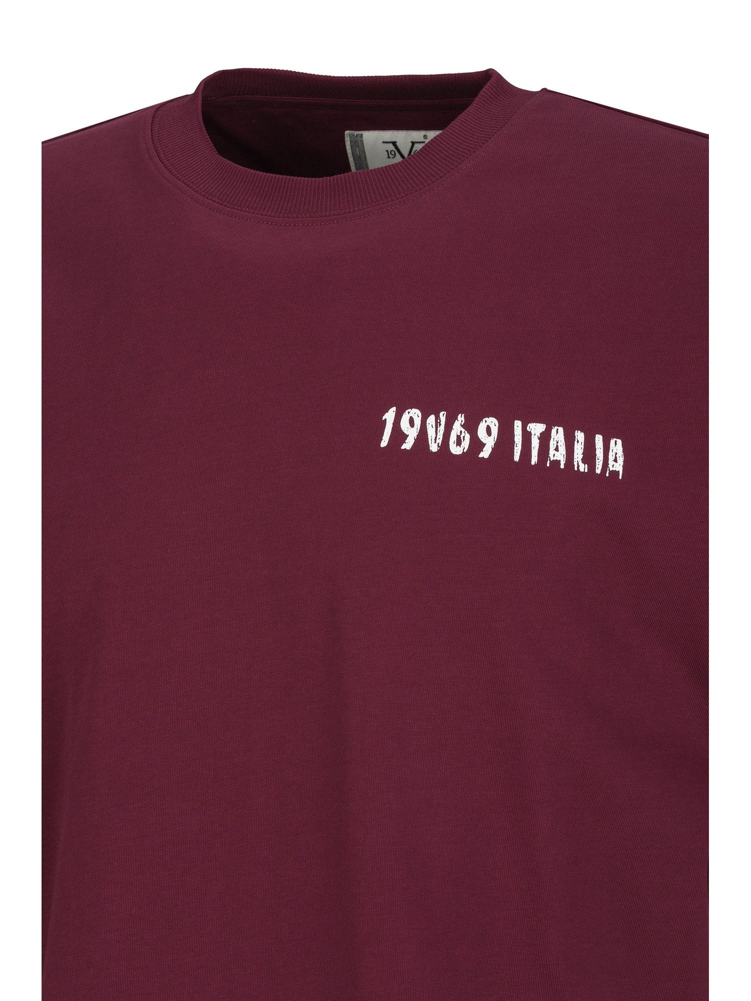 19V69 ITALIA T-Shirt Tamaro Wintersports Herren Baumwoll T-Shirt Oversize Rundhals Logoprint